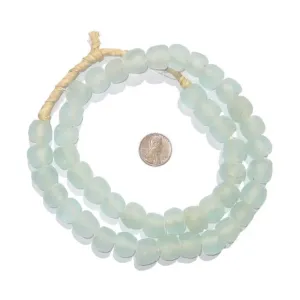 14mm Aqua Recycled Glass Beads 