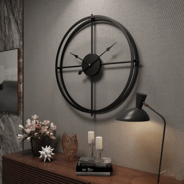 18 Inch black  Wall clock