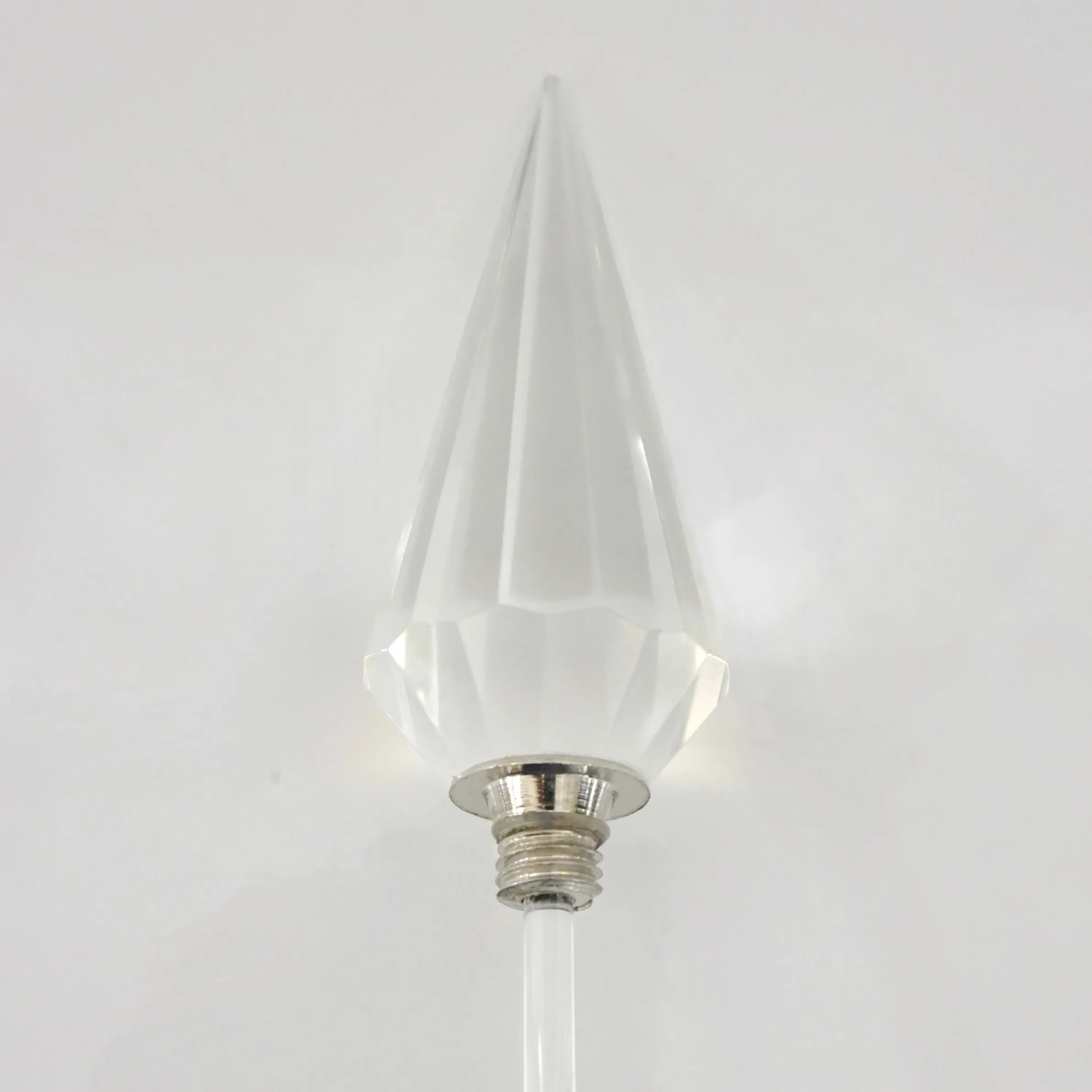 1950s American Vintage Diamond Cut Multi Faceted Tall Crystal Perfume Bottle