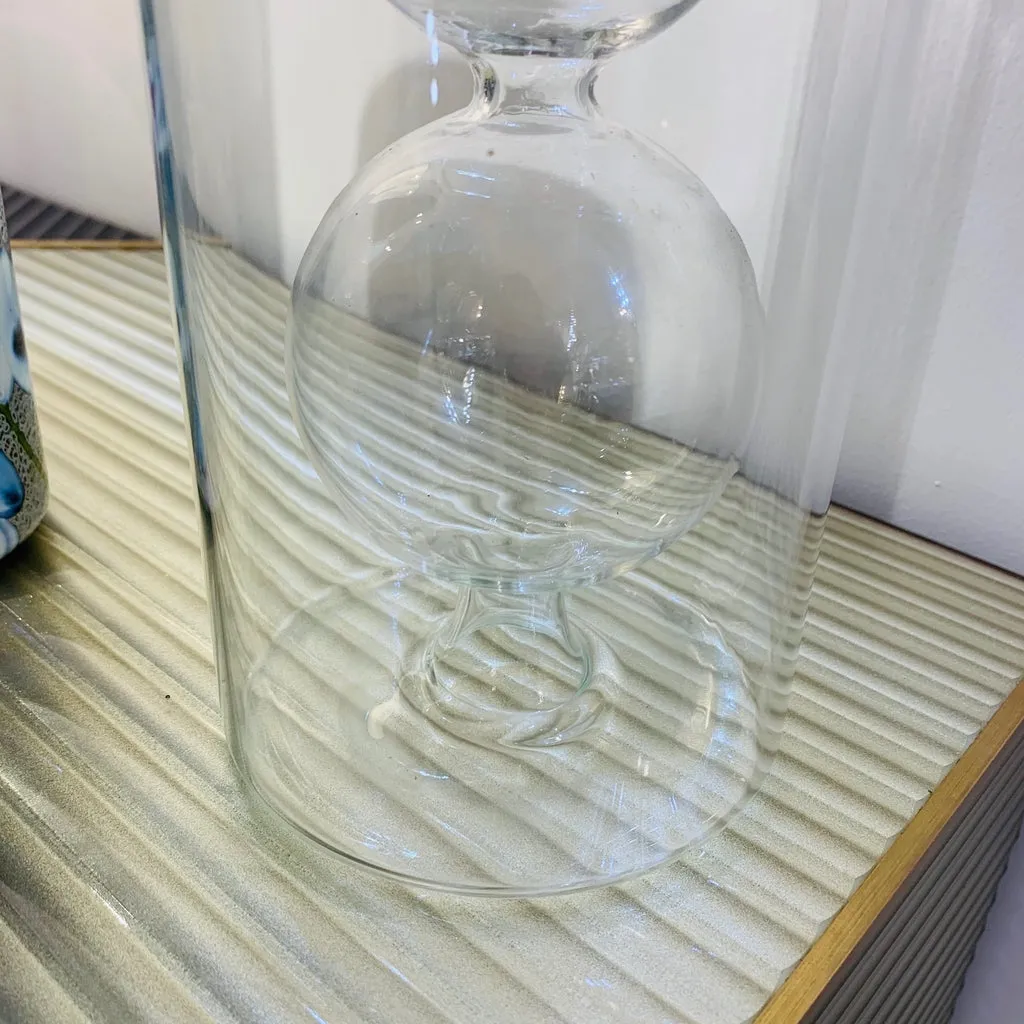 1970s Leucos Italian Design Crystal Clear Murano Glass Candleholder or Vase