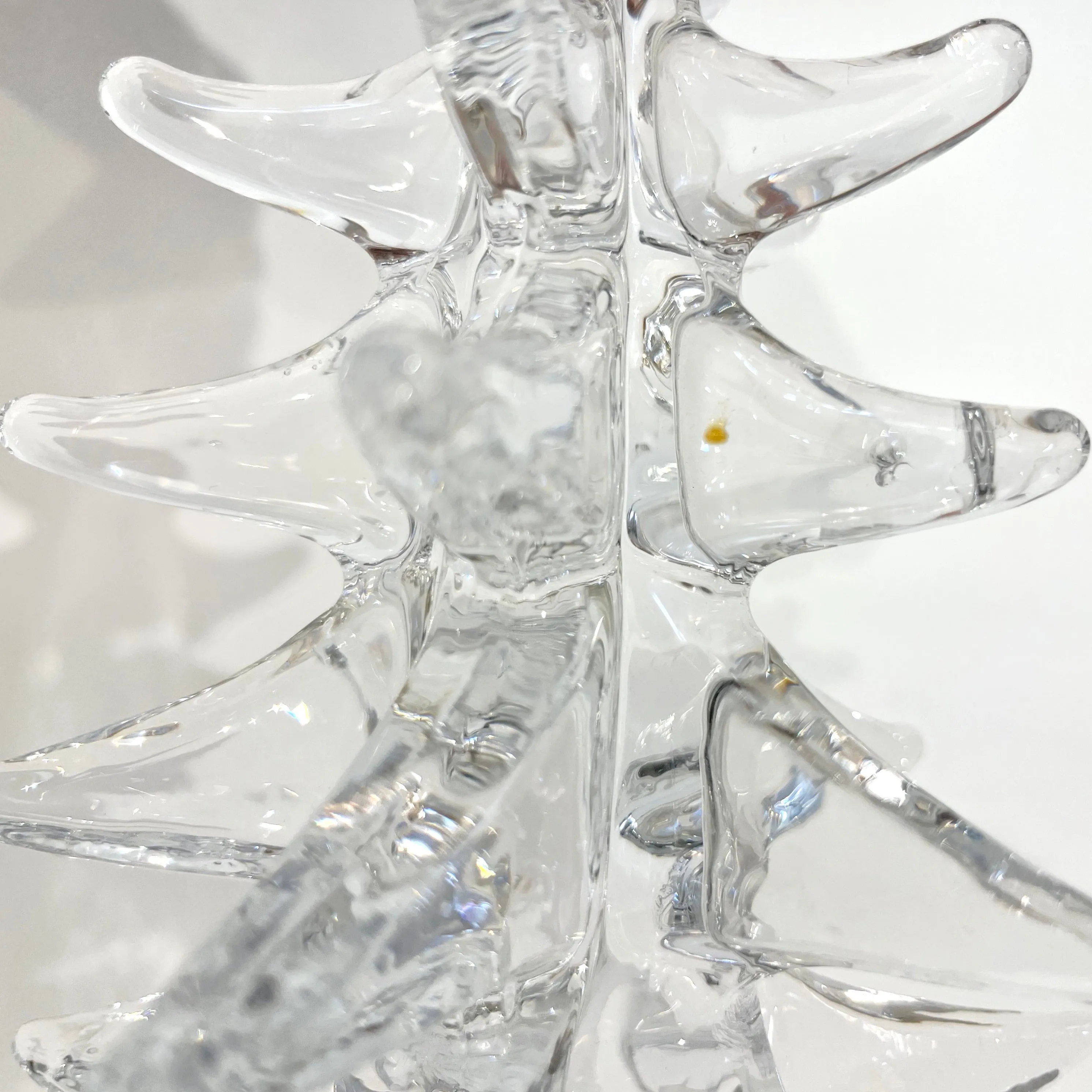 1970s Sweden Vintage FM Ronneby Tall Crystal Glass Tree Modernist Sculpture