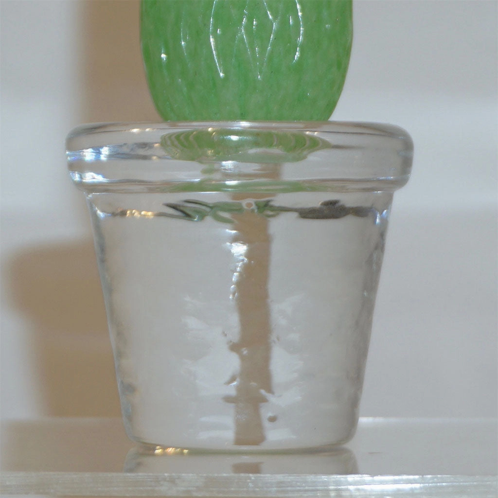 1990s Marta Marzotto Miniature Green Murano Glass Cactus Plants by Formia