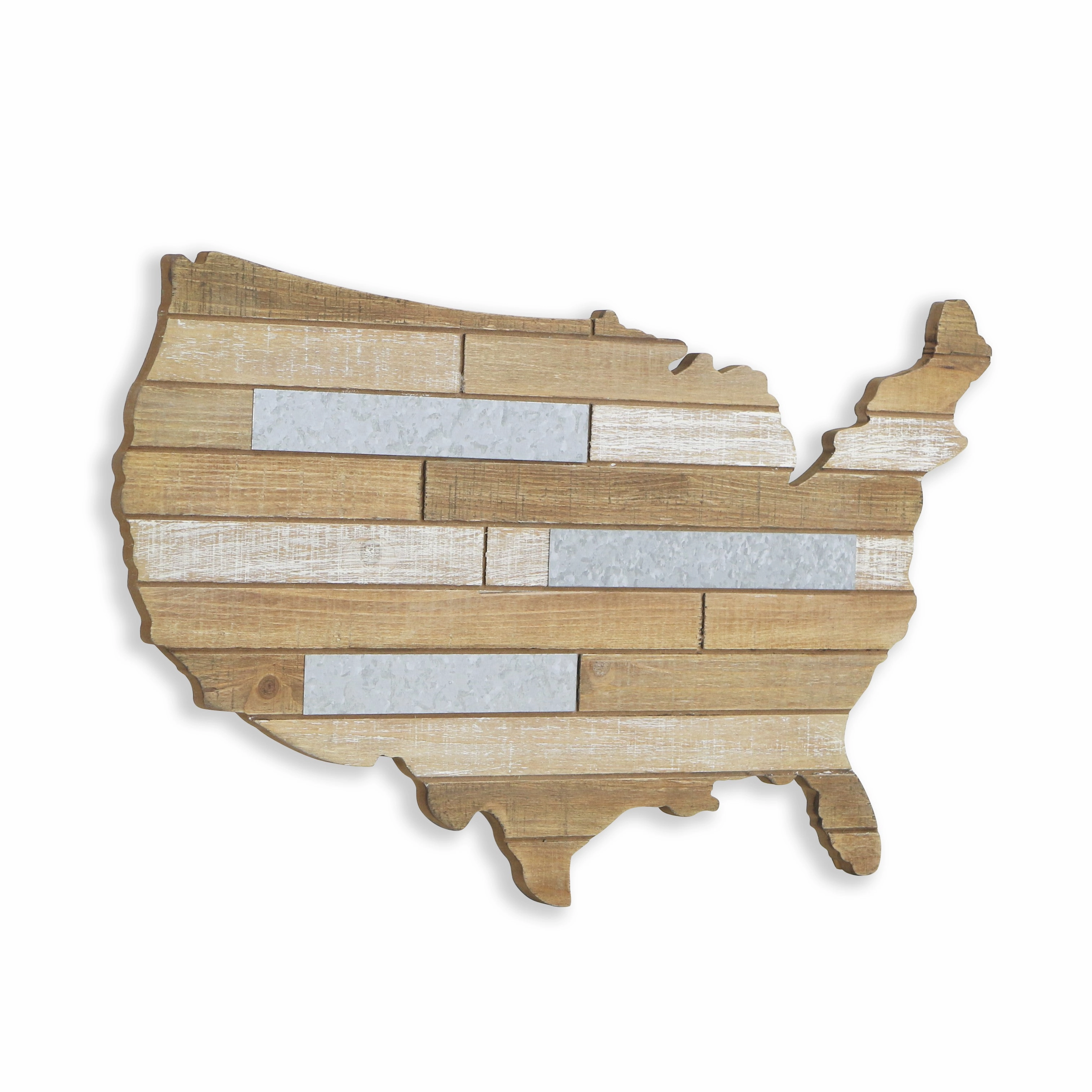 4835 - Tellur 23.5" Wood USA Map