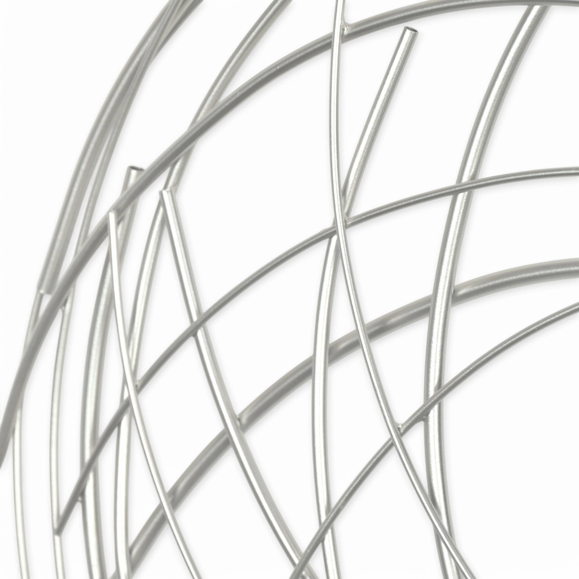 5051 - Denine Round Wall Art - Silver
