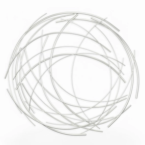 5051 - Denine Round Wall Art - Silver 