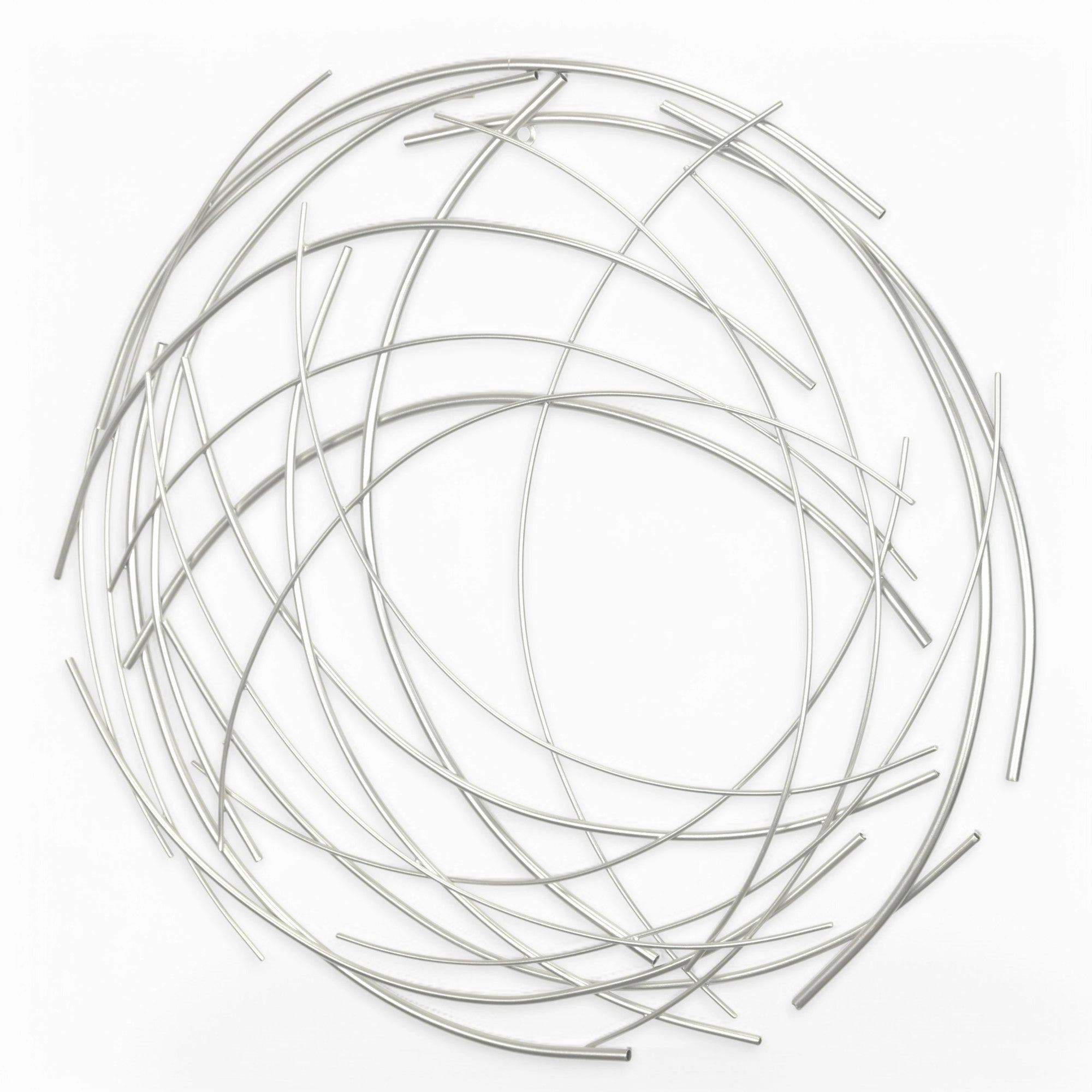 5051 - Denine Round Wall Art - Silver