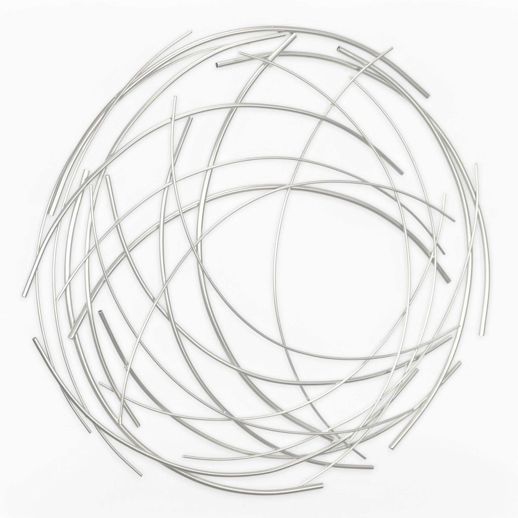 5051 - Denine Round Wall Art - Silver