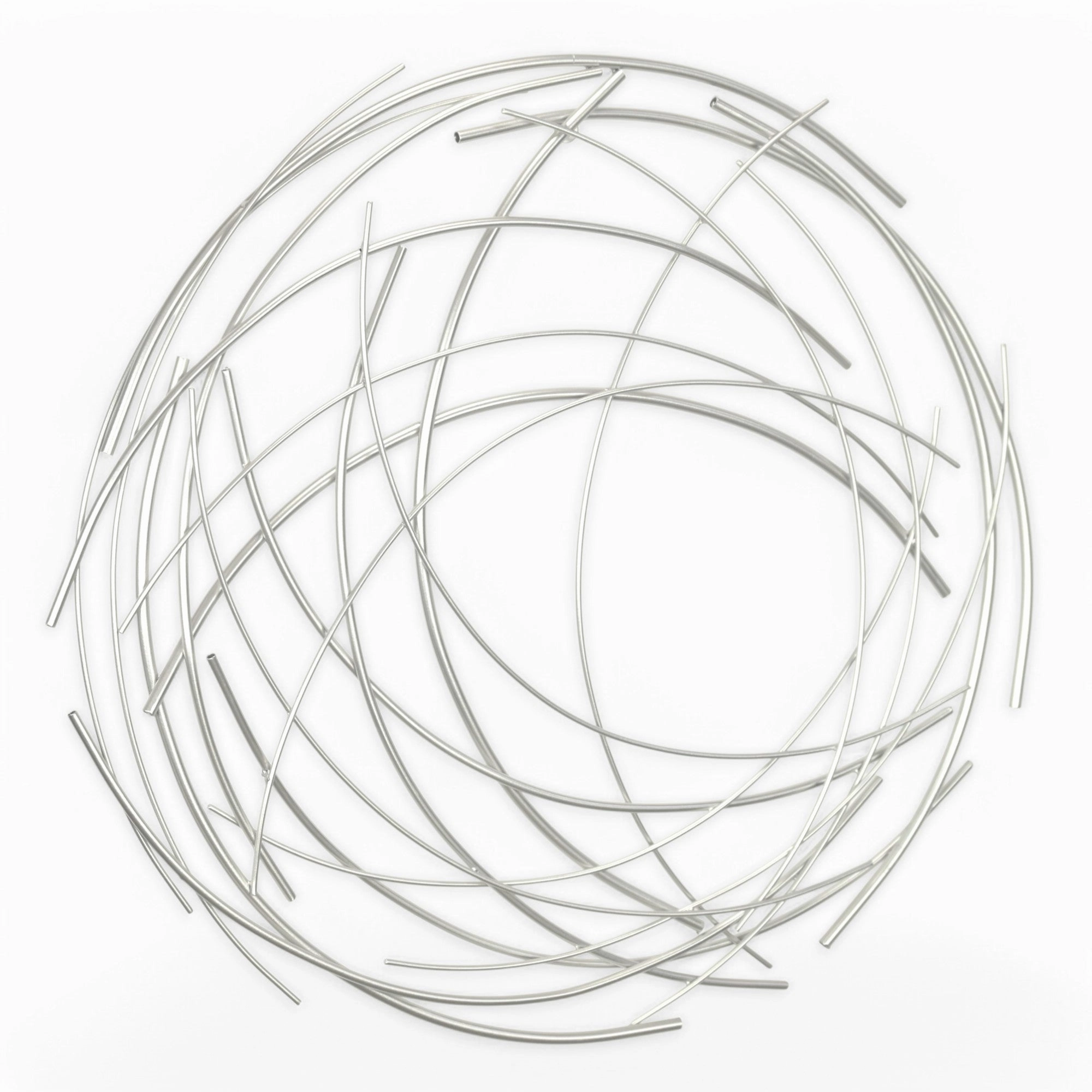 5051 - Denine Round Wall Art - Silver