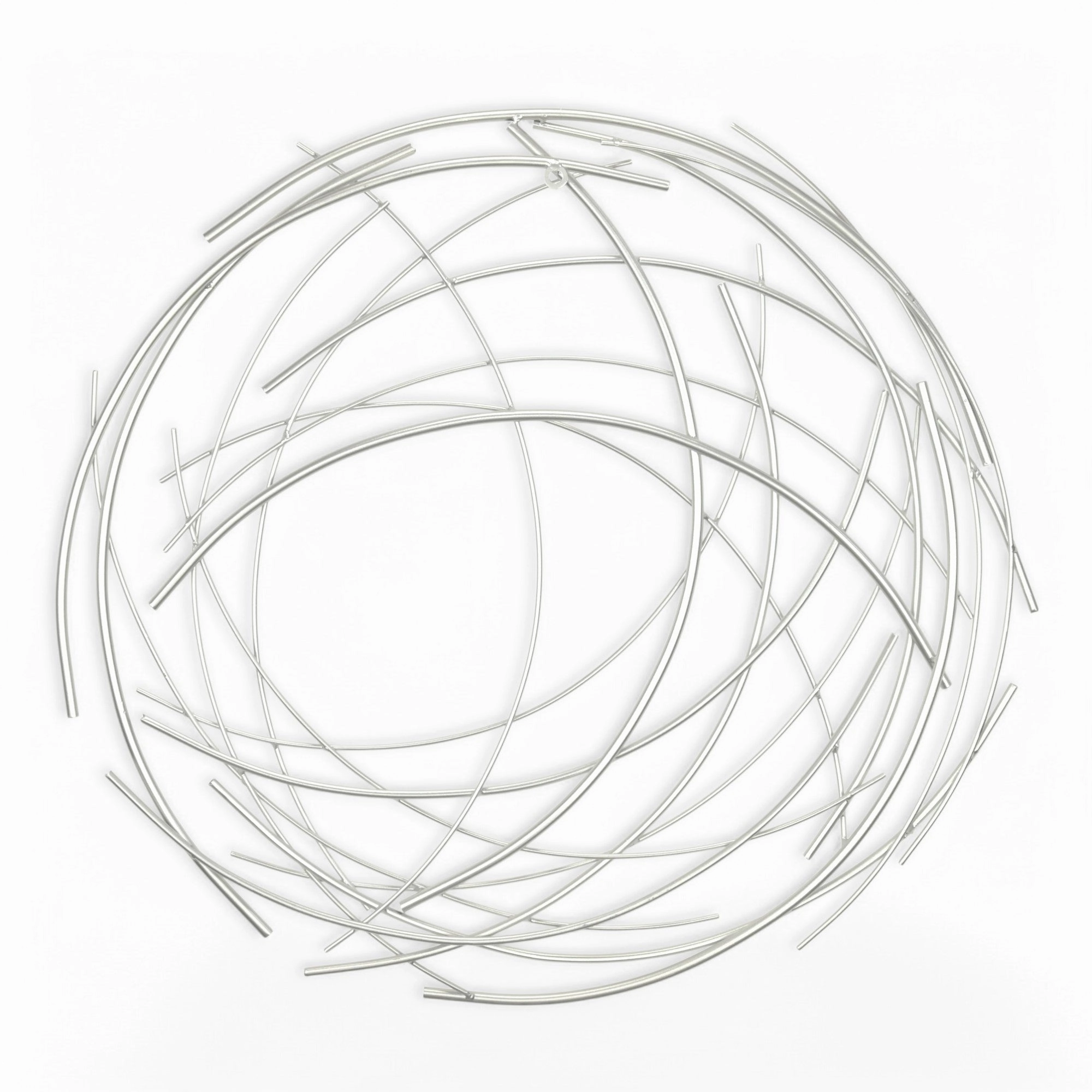 5051 - Denine Round Wall Art - Silver