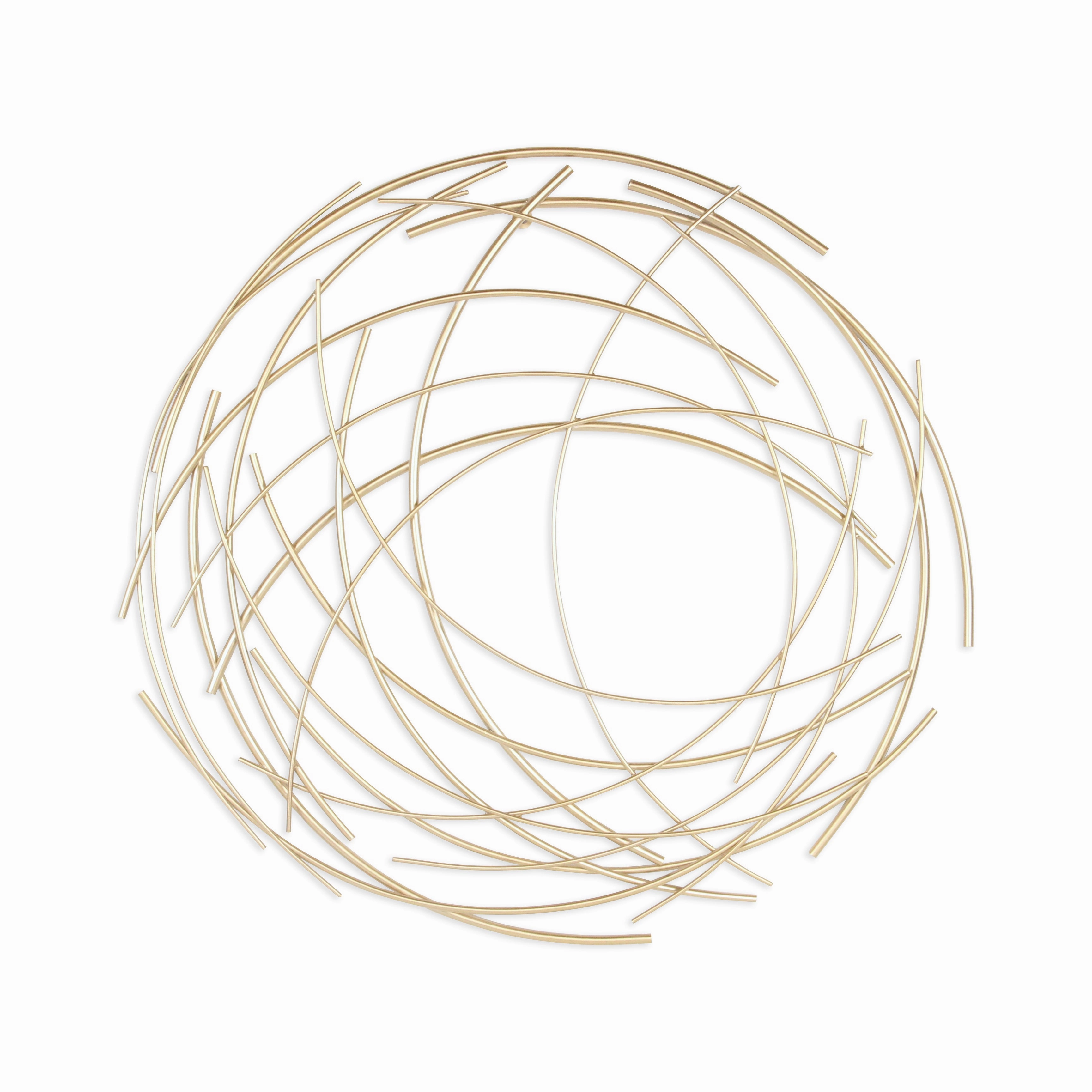 5051GD - Denine Round Wall Art - Gold 