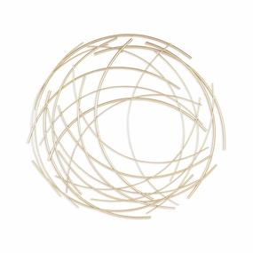 5051GD - Denine Round Wall Art - Gold 