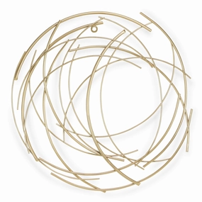5052 - Denine Round Wall Art - Gold 