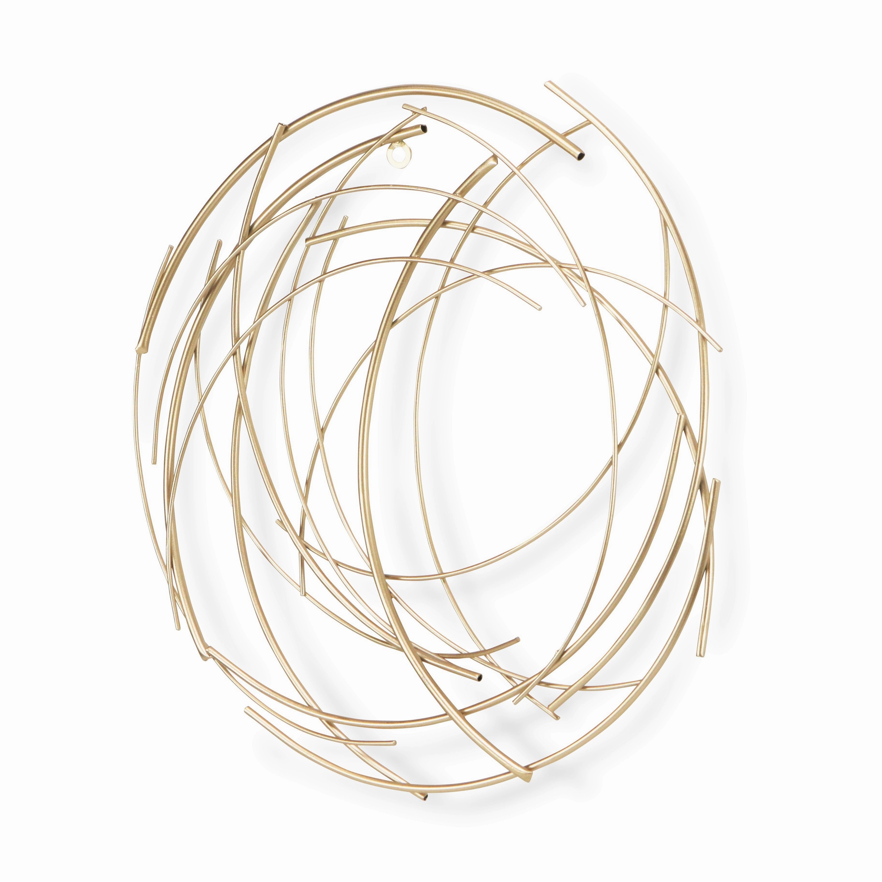 5052 - Denine Round Wall Art - Gold