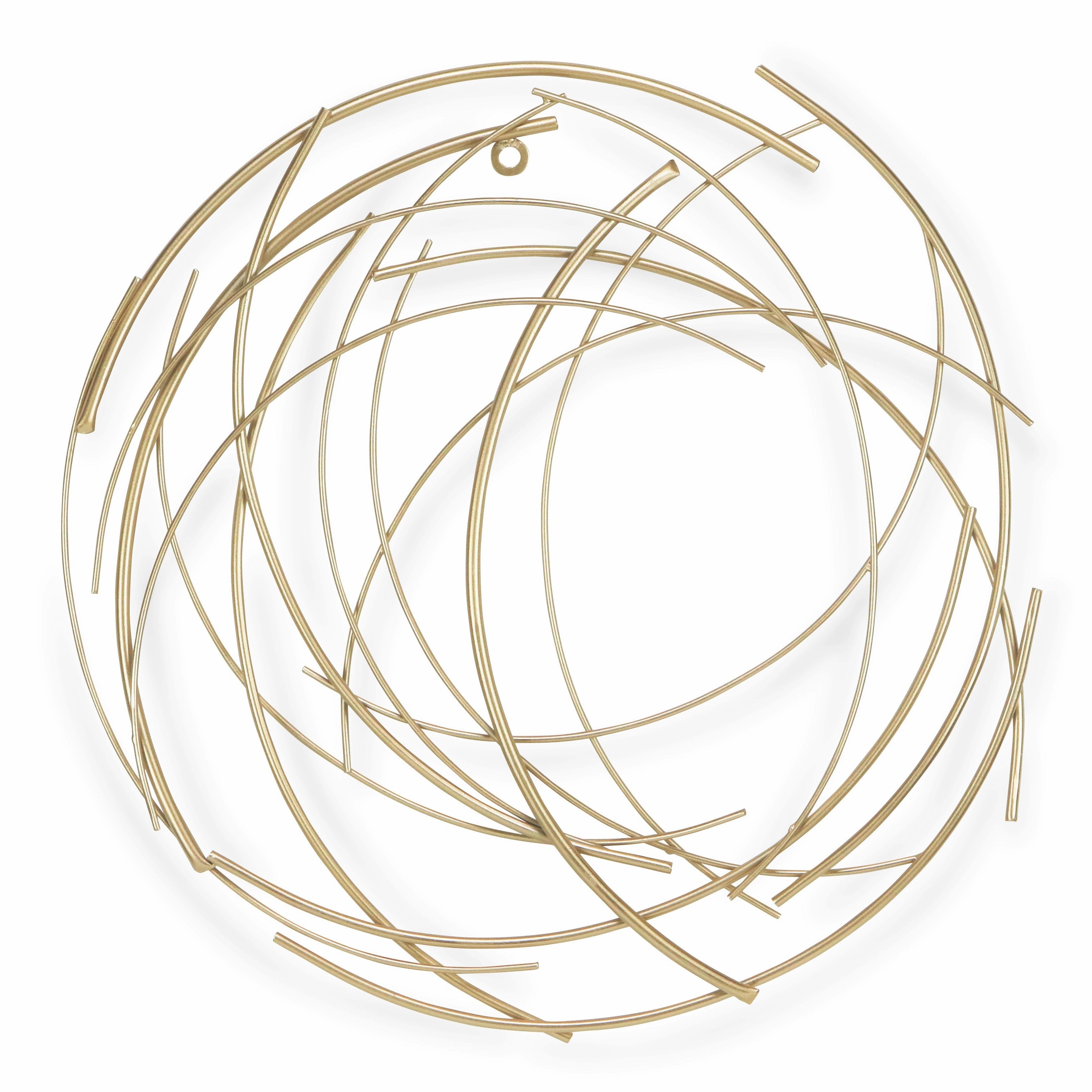 5052 - Denine Round Wall Art - Gold 