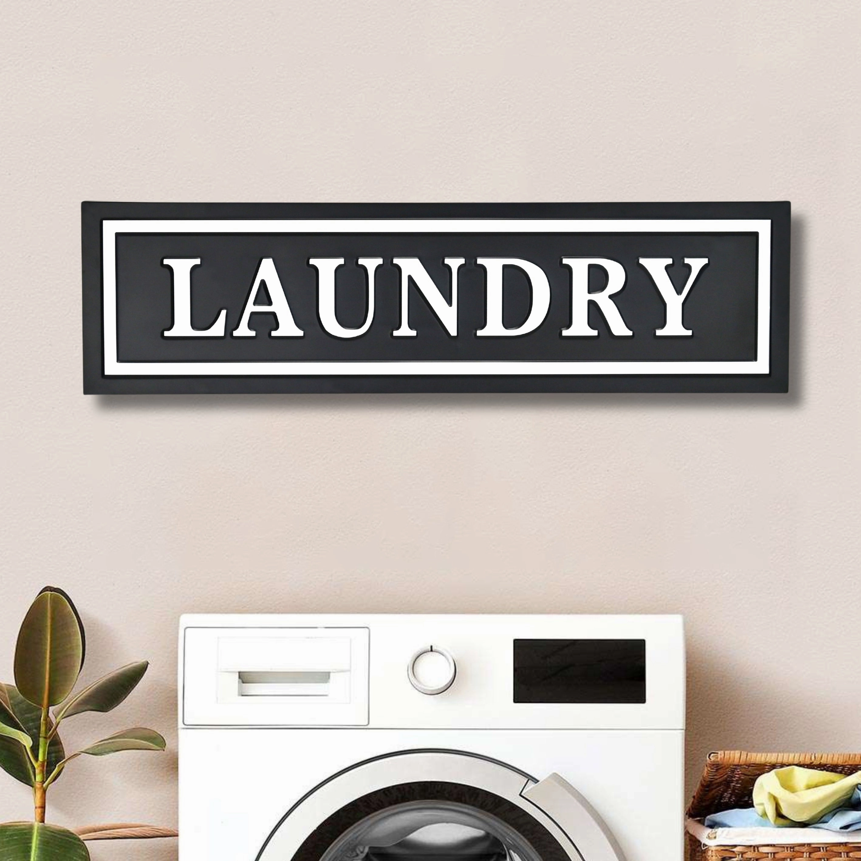 5285LDY-BK - Arabella Laundry Sign - Black