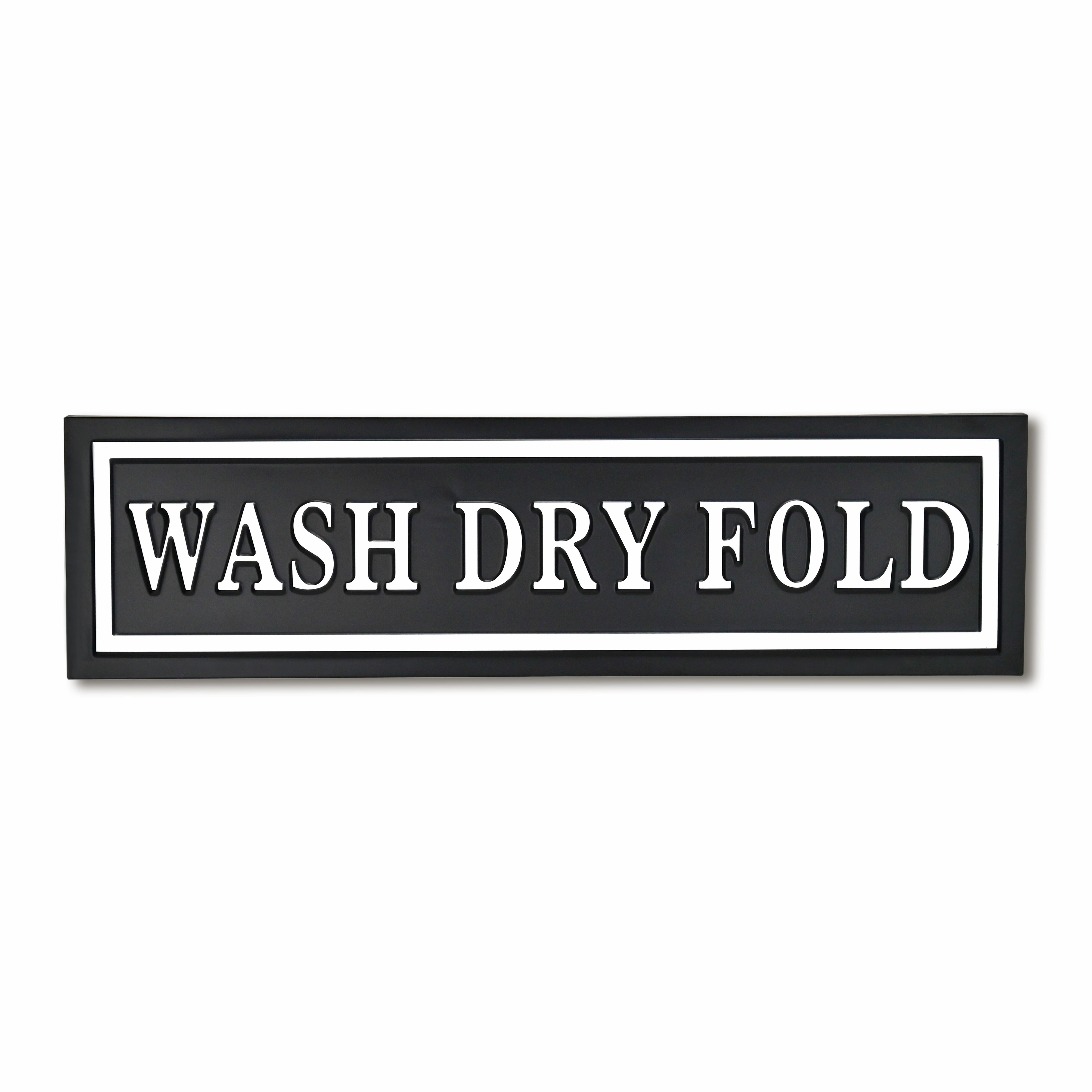 5285WDF-BK - Arabella Laundry Themed Sign - Black 