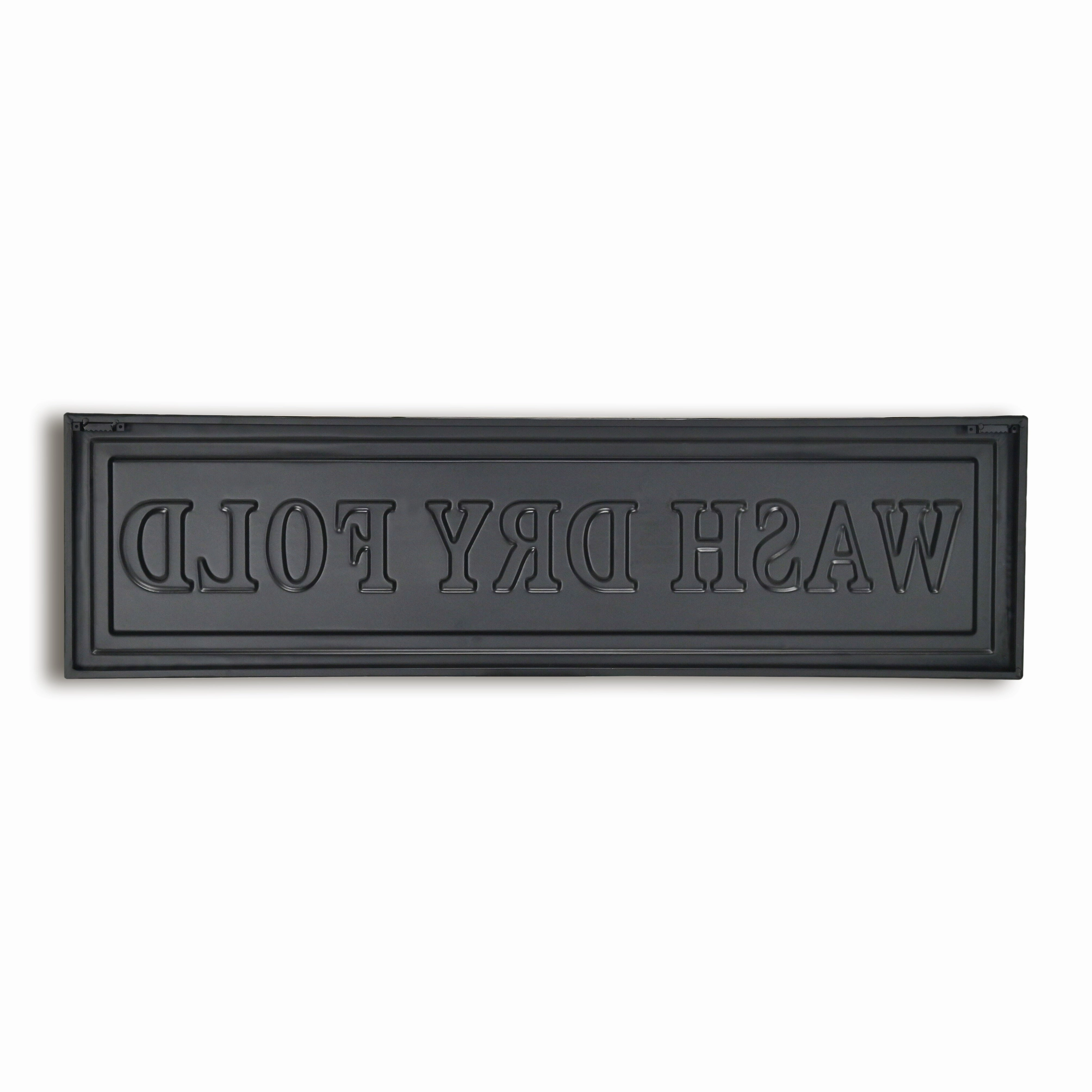 5285WDF-BK - Arabella Laundry Themed Sign - Black