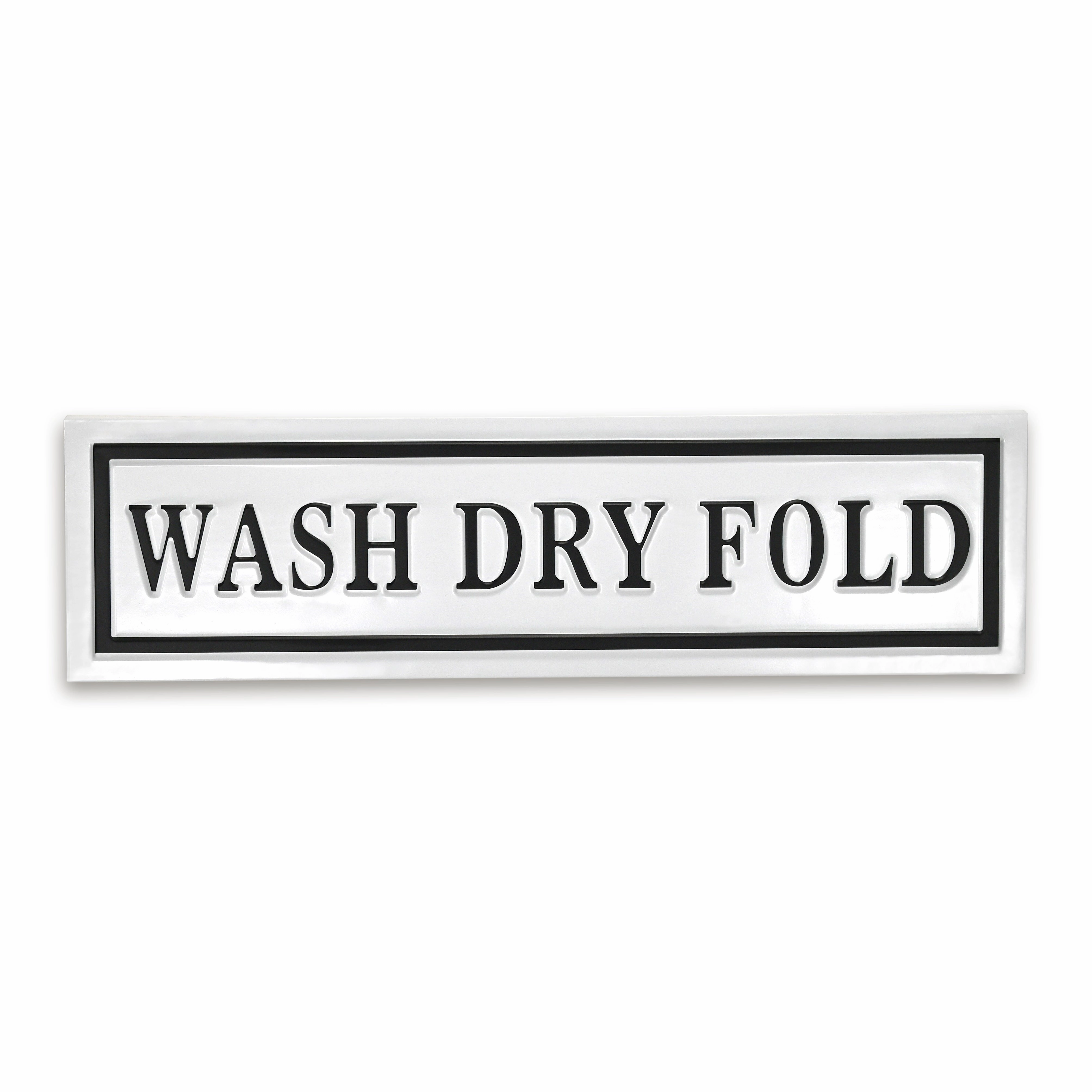 5285WDF-WT - Arabella Laundry Themed Sign - White 