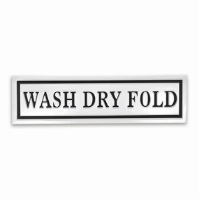 5285WDF-WT - Arabella Laundry Themed Sign - White 