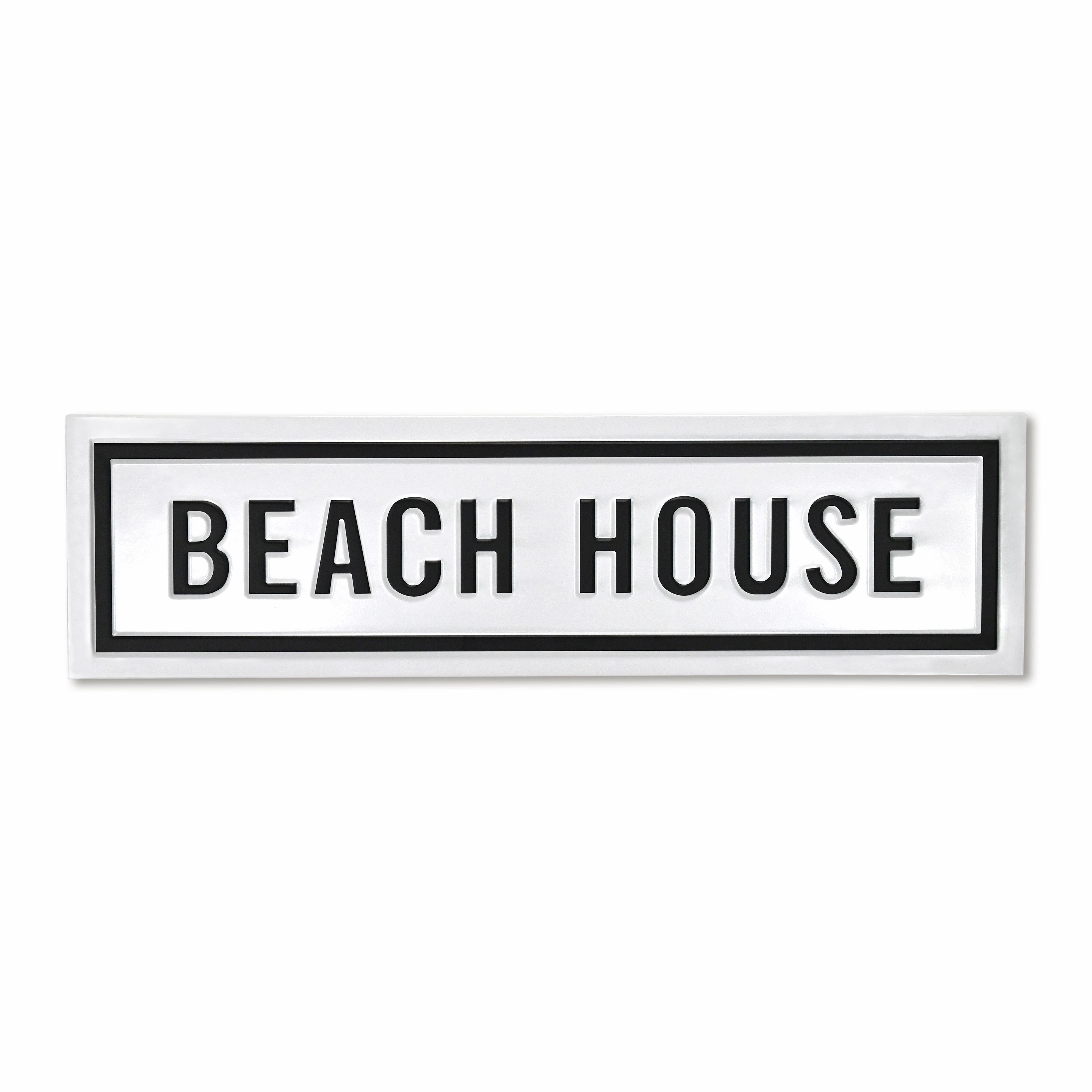 5285WT - Arabella Beach House Sign - White 