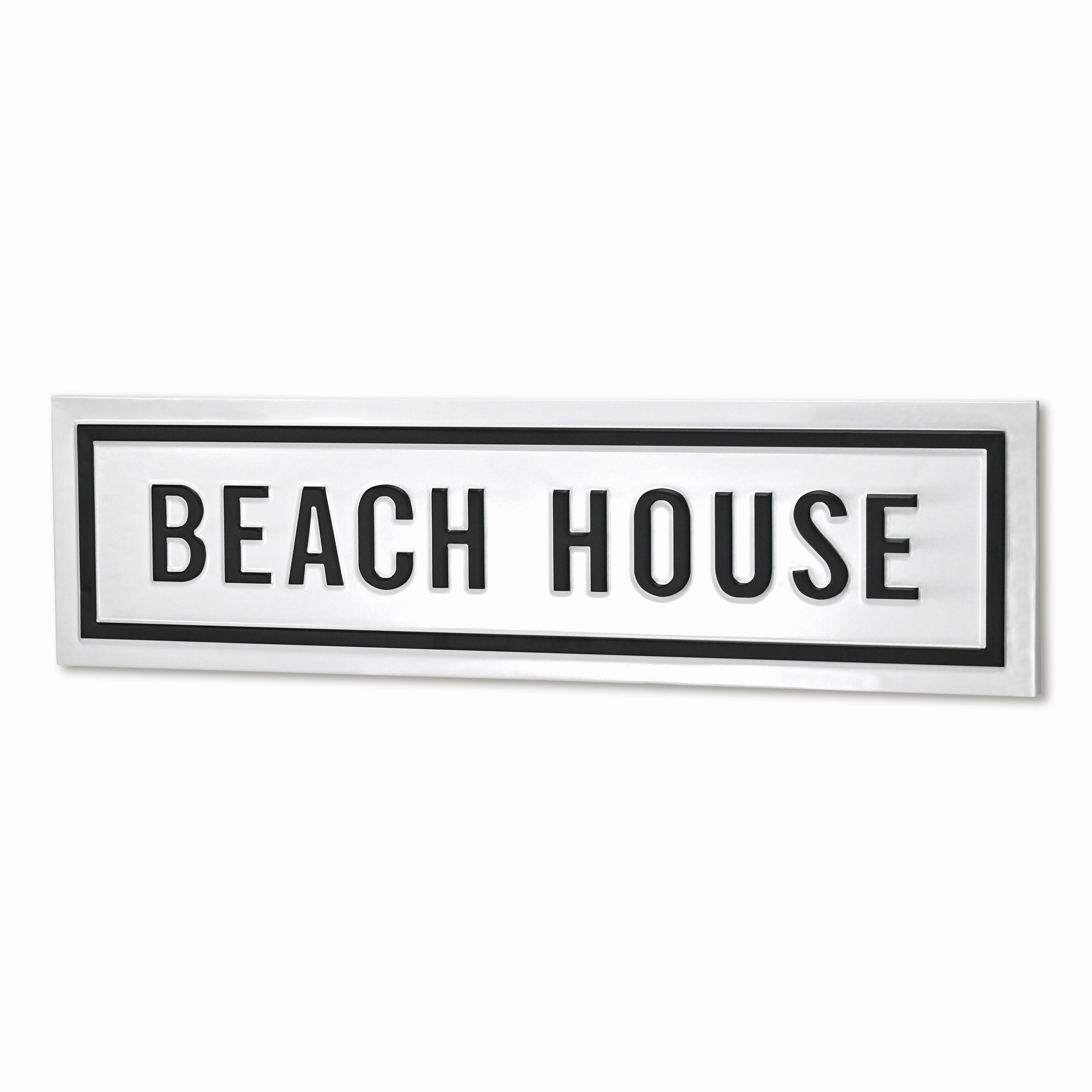5285WT - Arabella Beach House Sign - White