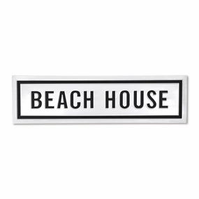 5285WT - Arabella Beach House Sign - White 