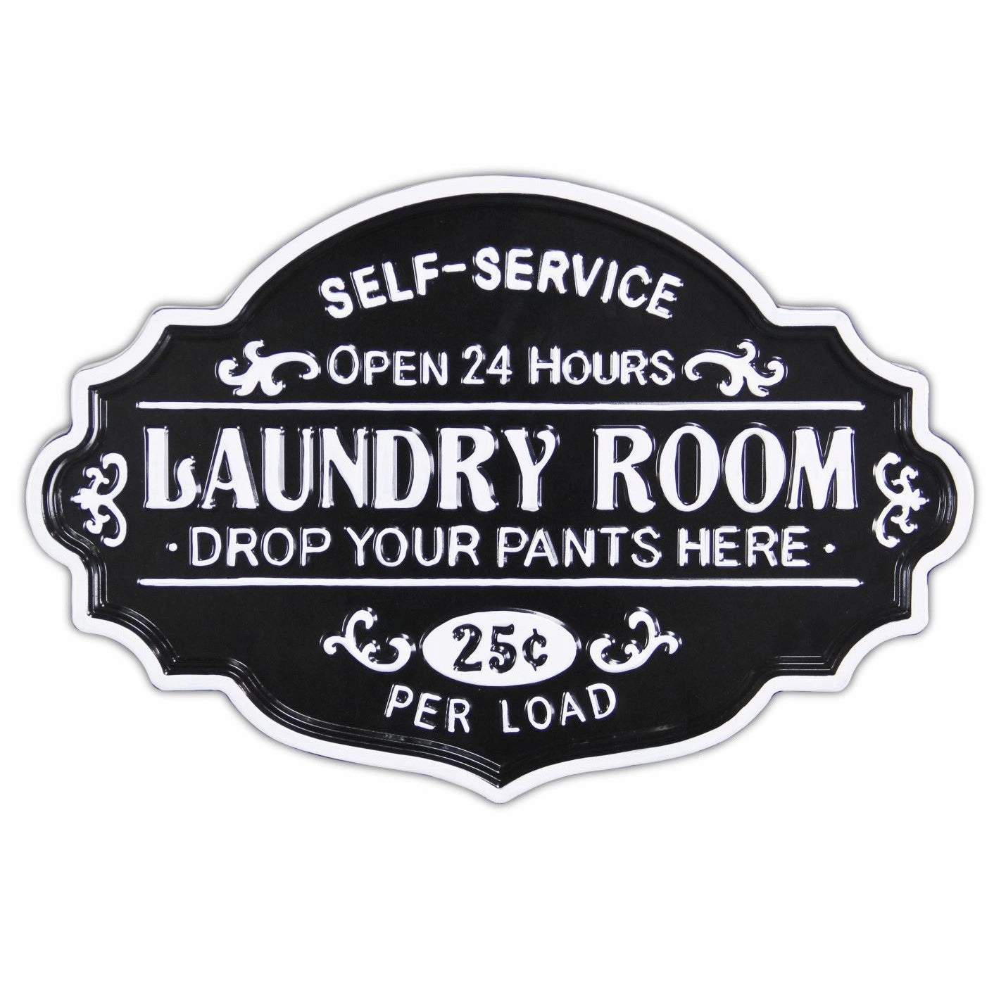 5321BK - Dafina Enamel Laundry Sign 