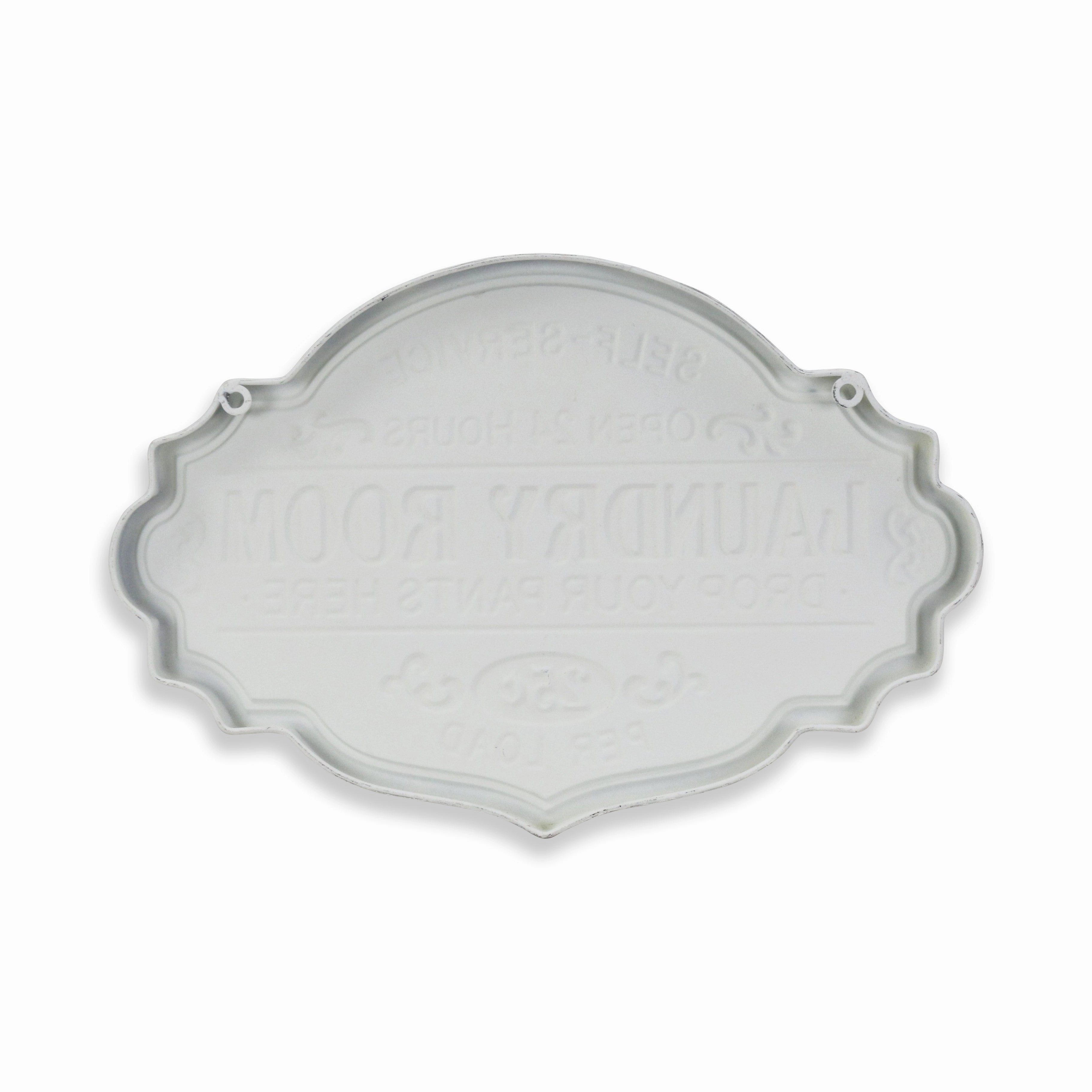 5321RWT-BK - Dafina Enamel Laundry Sign