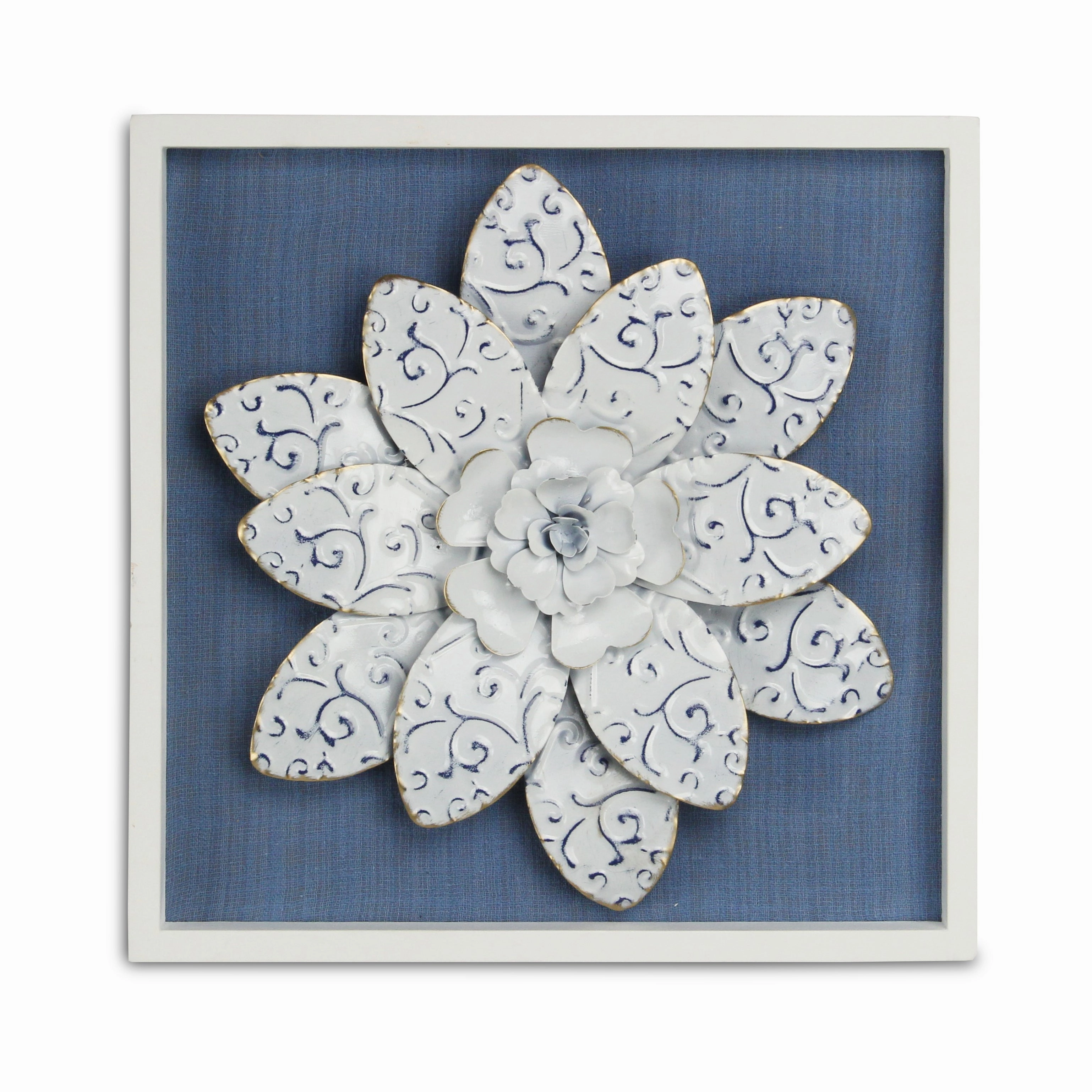 5349 - VIta Framed Metal Flower 