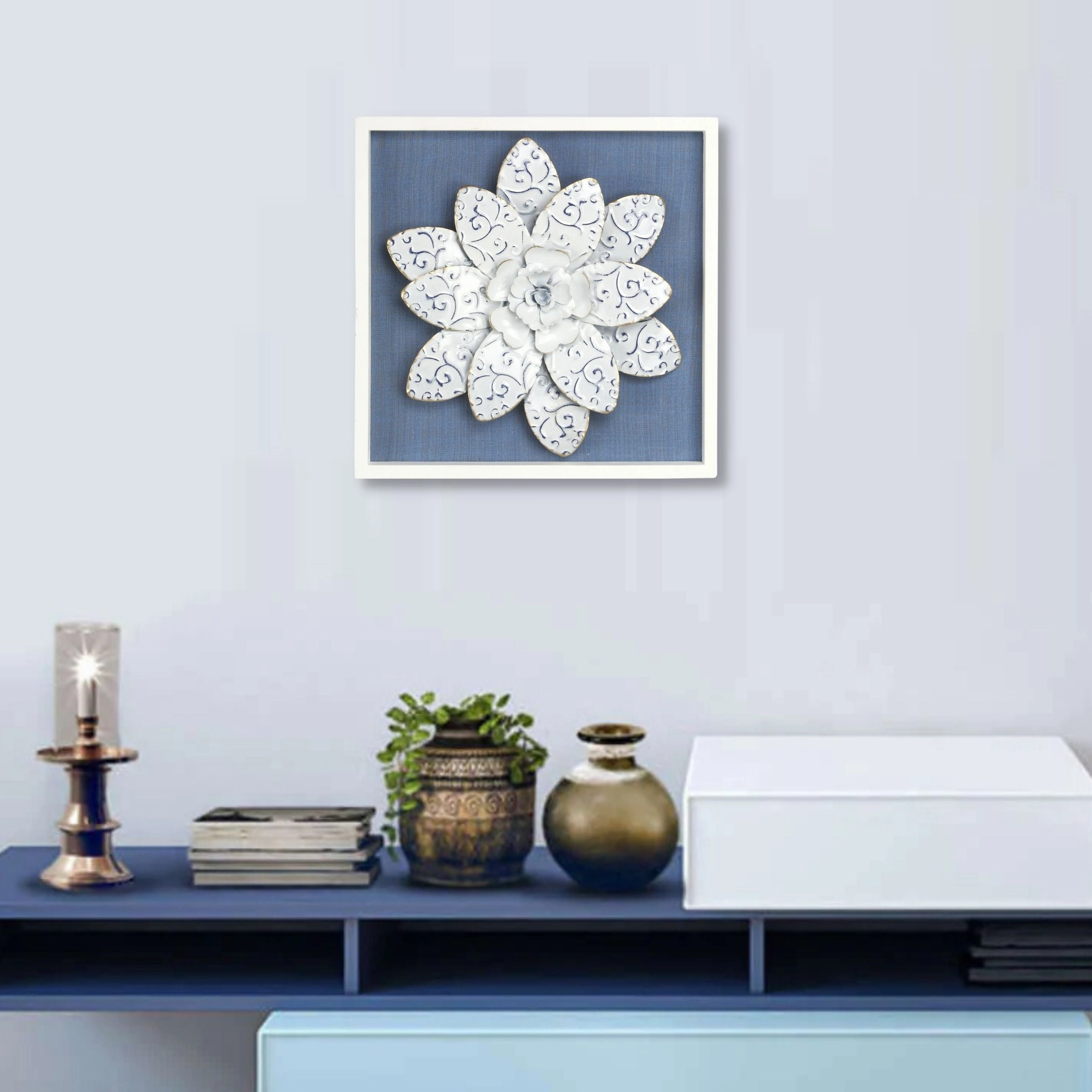 5349 - VIta Framed Metal Flower