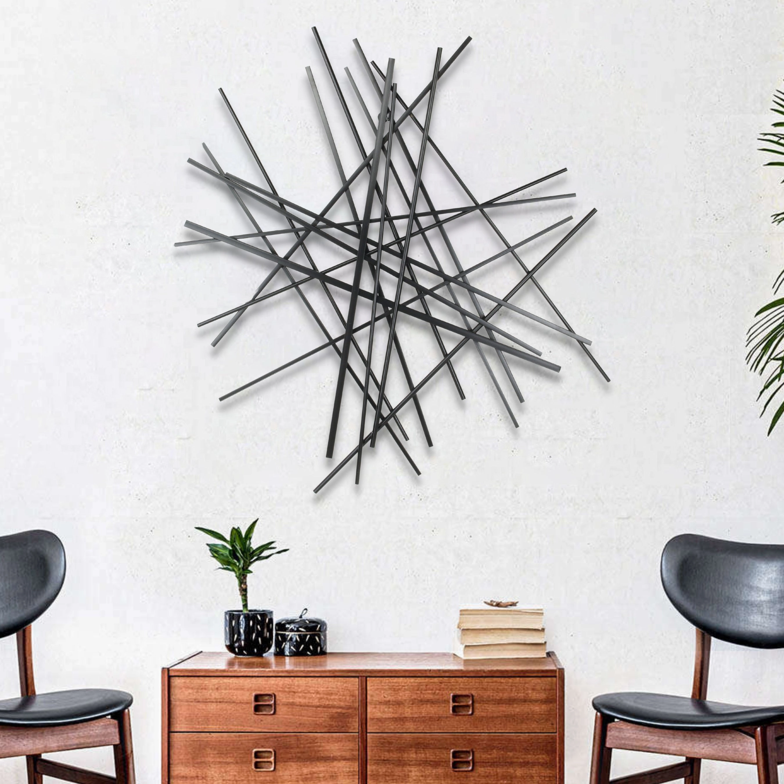 5369BK - Avalon Large Wall Dcor - Black