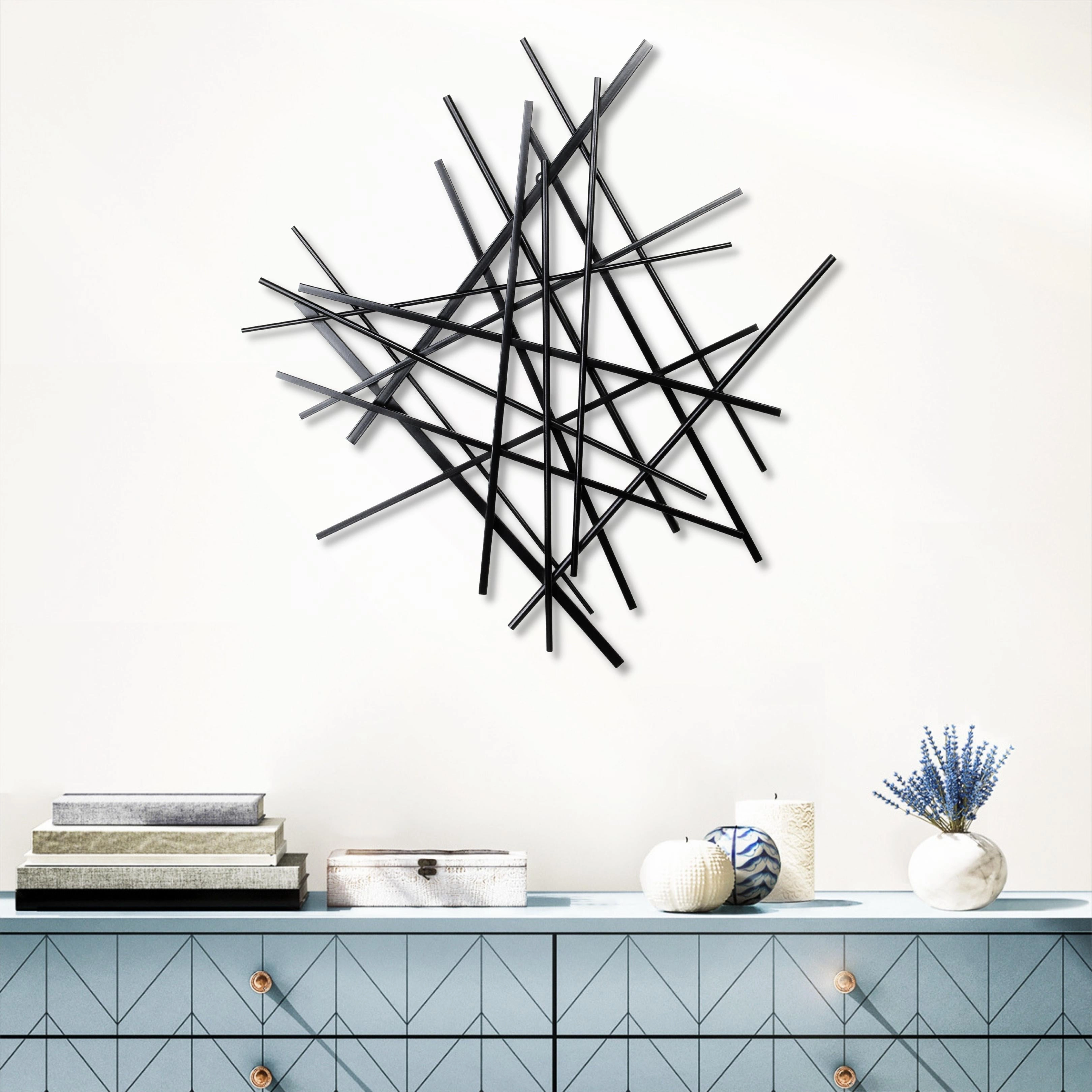 5370BK - Avalon Small Wall Dcor - Black