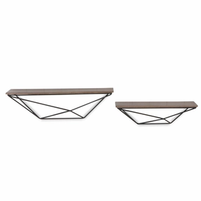 5373-2BK - Everly Floating Shelves - Black 
