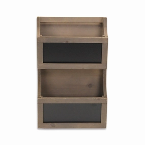 5393 - Selby 2 Tier Wall Storage - Brown 