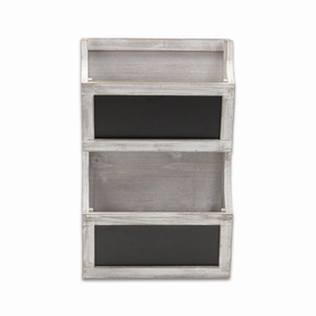 5393WT - Selby 2 Tier Wall Storage - White 