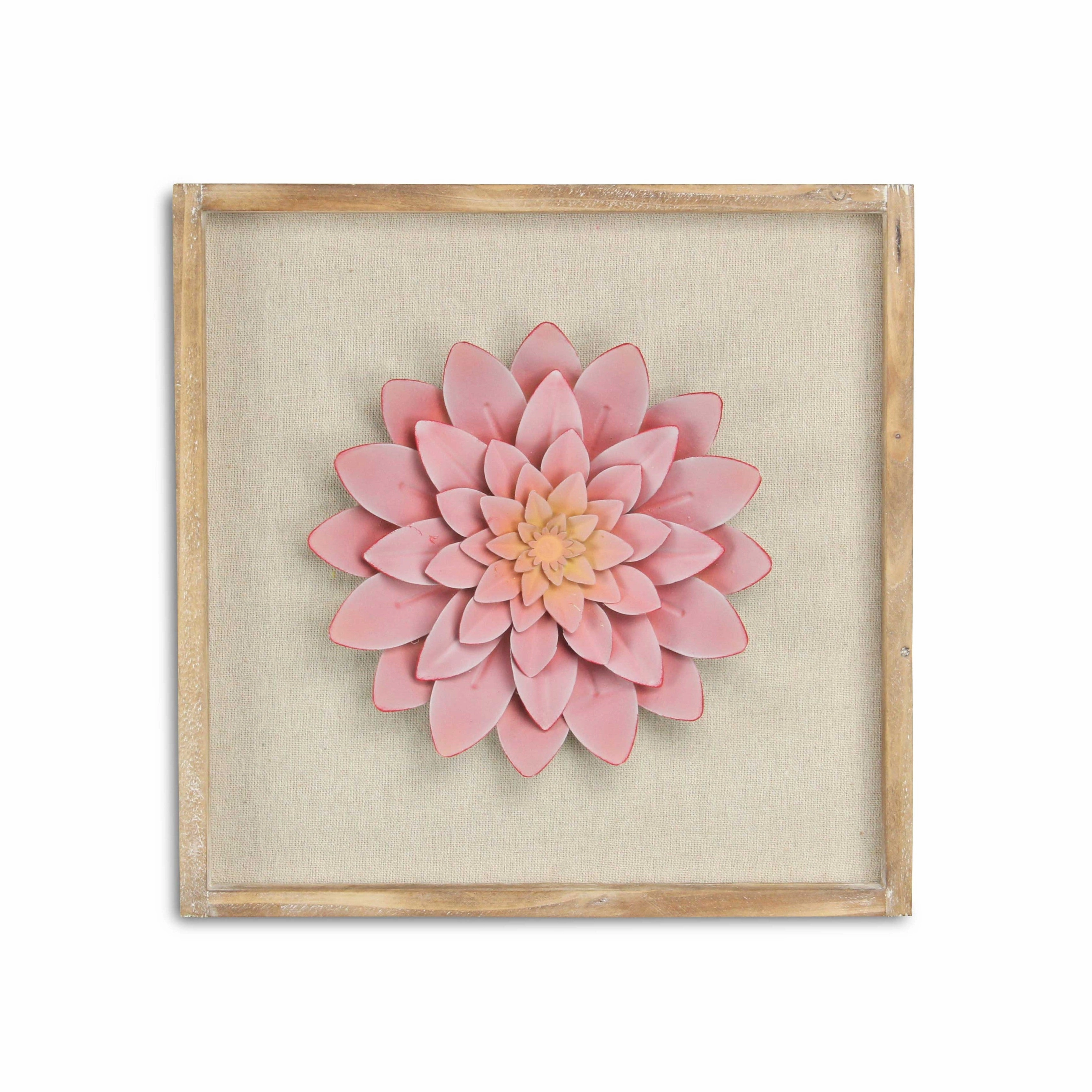 5437 - Vita Framed Metal Flower 
