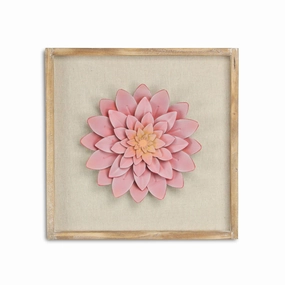 5437 - Vita Framed Metal Flower 