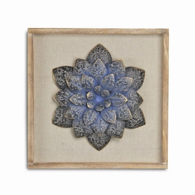 5439 - Vita Framed Metal Flower 