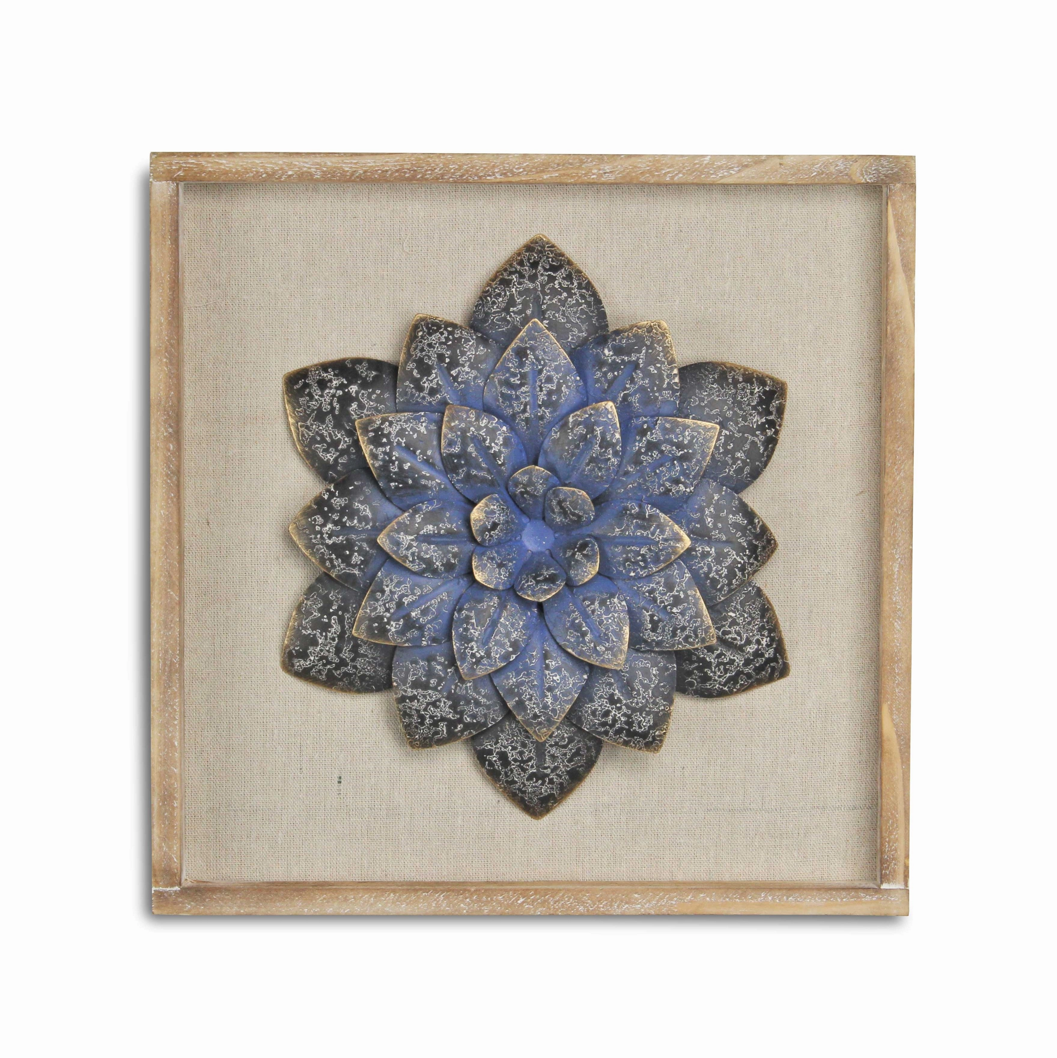 5439 - Vita Framed Metal Flower 