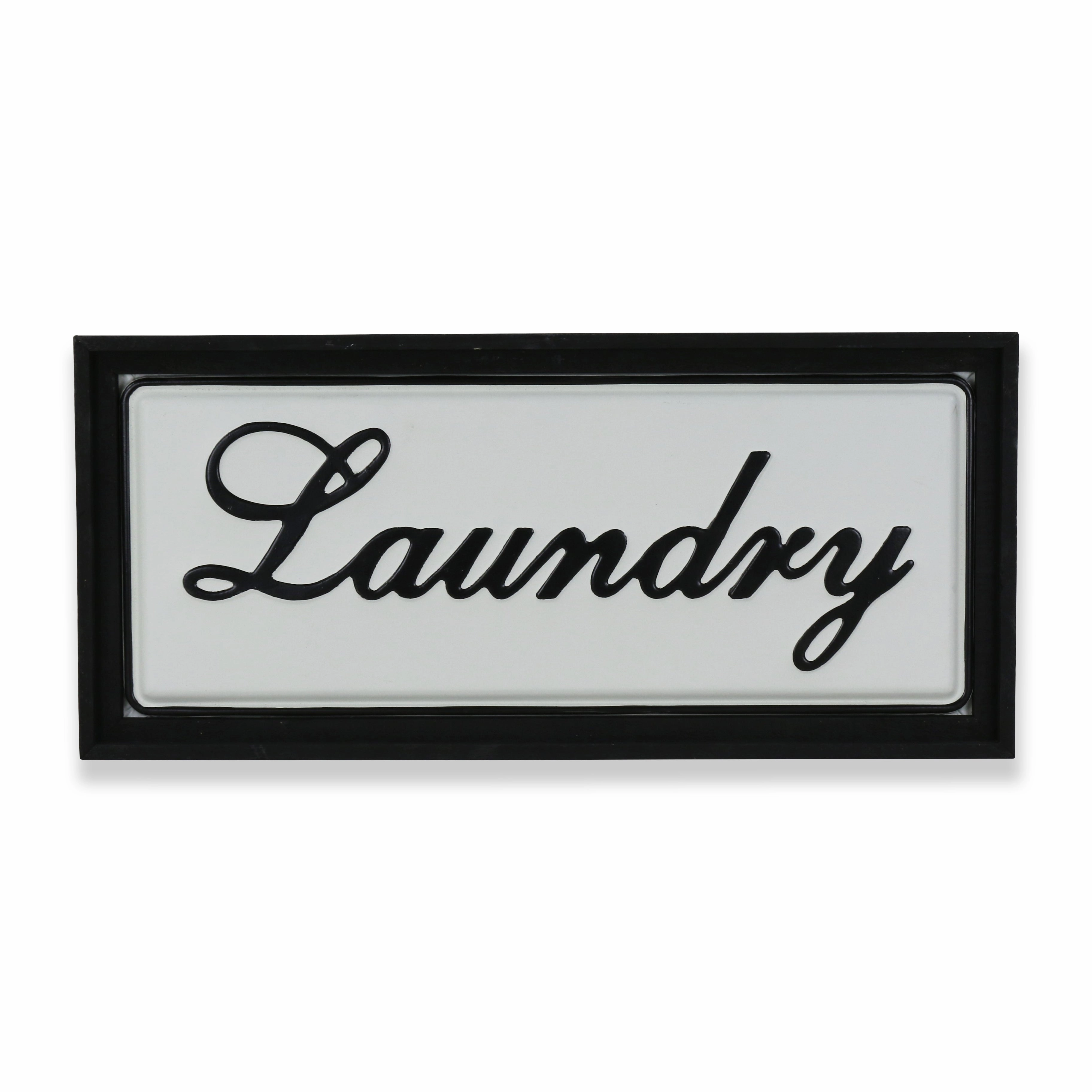 5489BK - Colista Laundry Wall Sign 