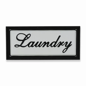 5489BK - Colista Laundry Wall Sign 