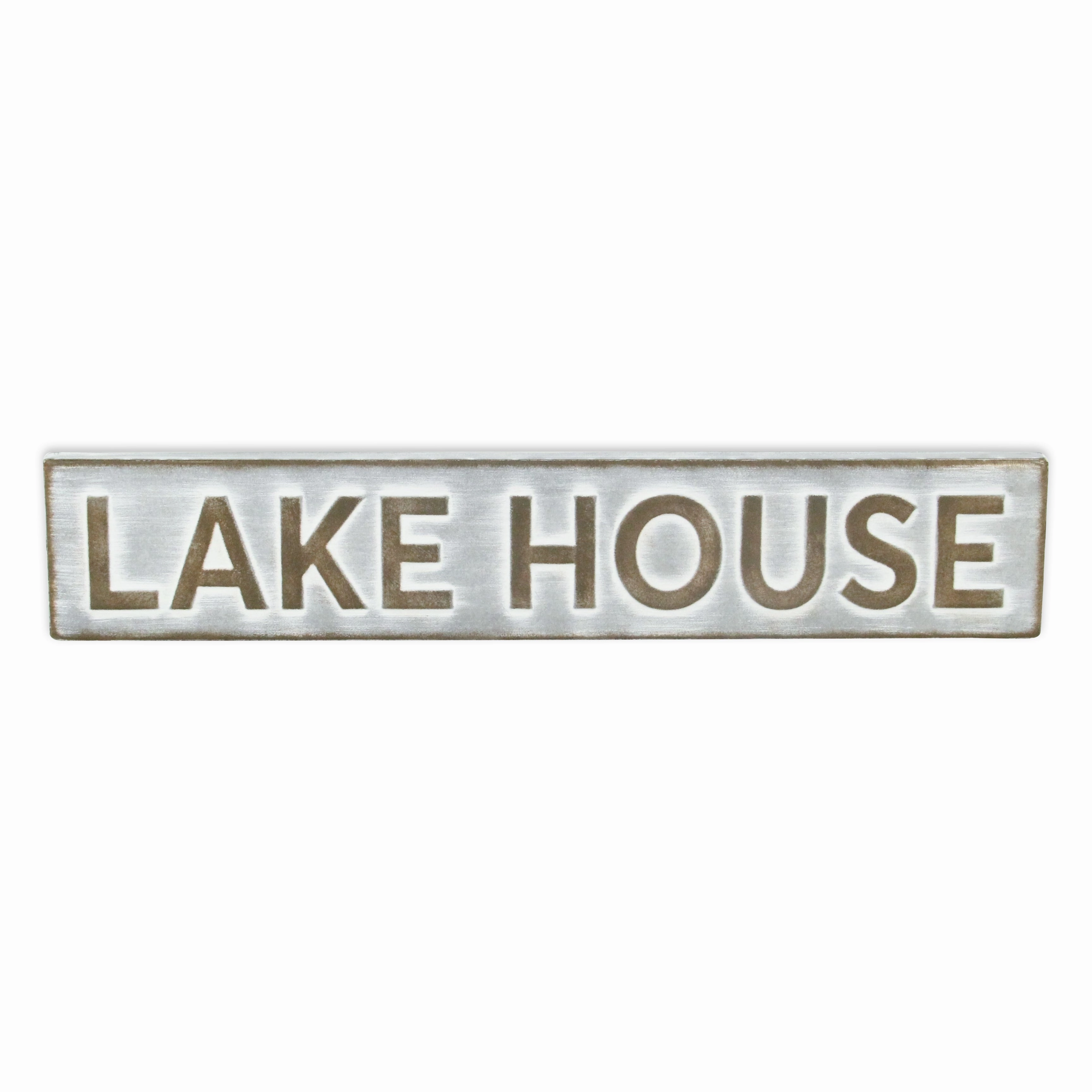 5792 - Roven Galvanized Lake House Sign 