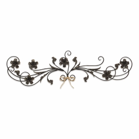6036BK - Franziska Flower Metal Door Topper 