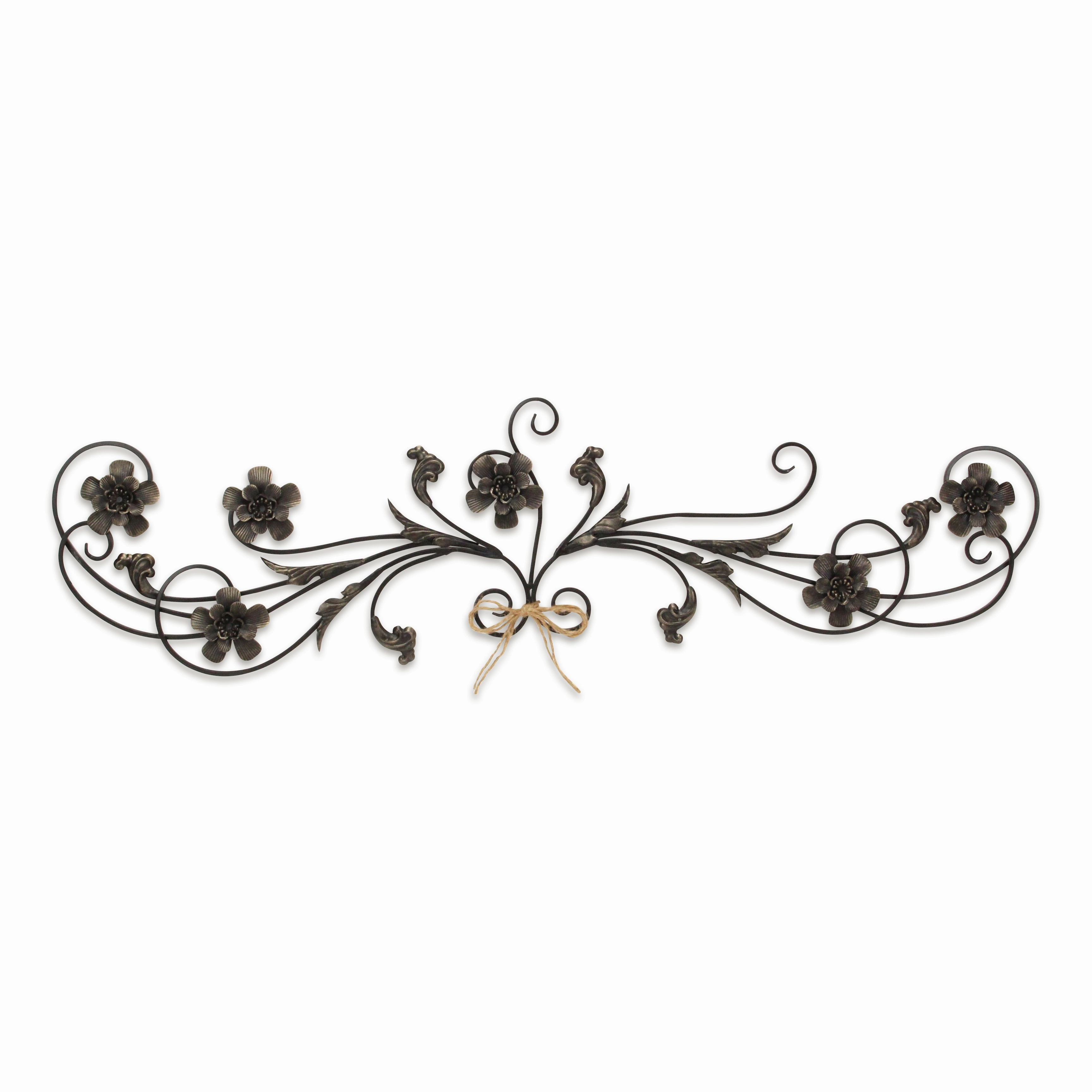 6036BK - Franziska Flower Metal Door Topper 