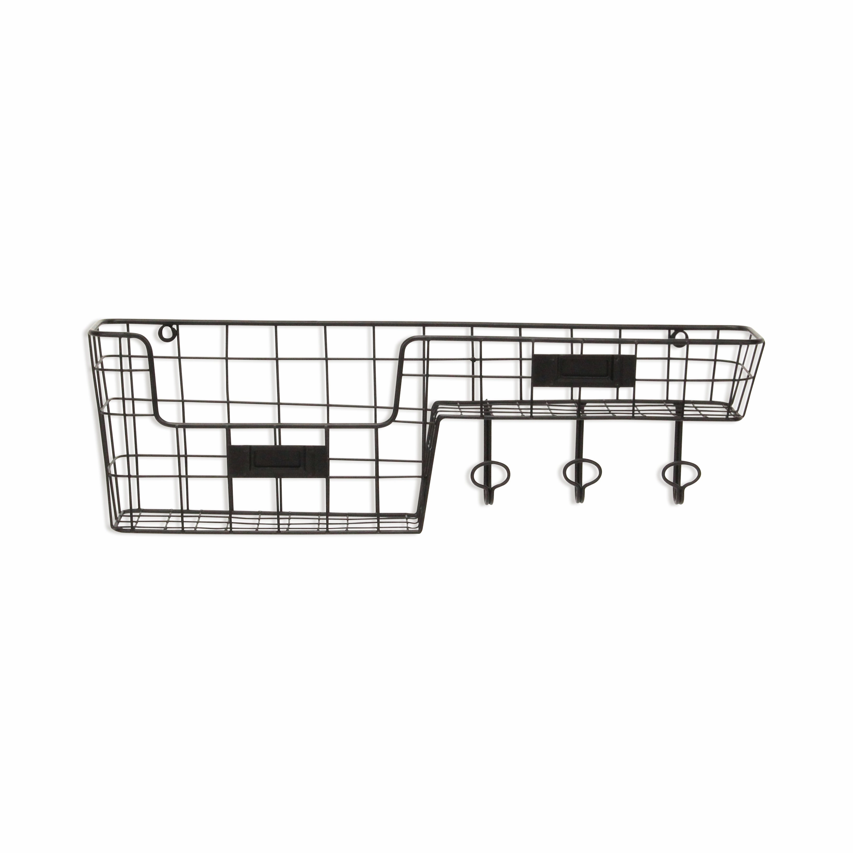 6063BK - Syntra Black Metal Wall Organizer 