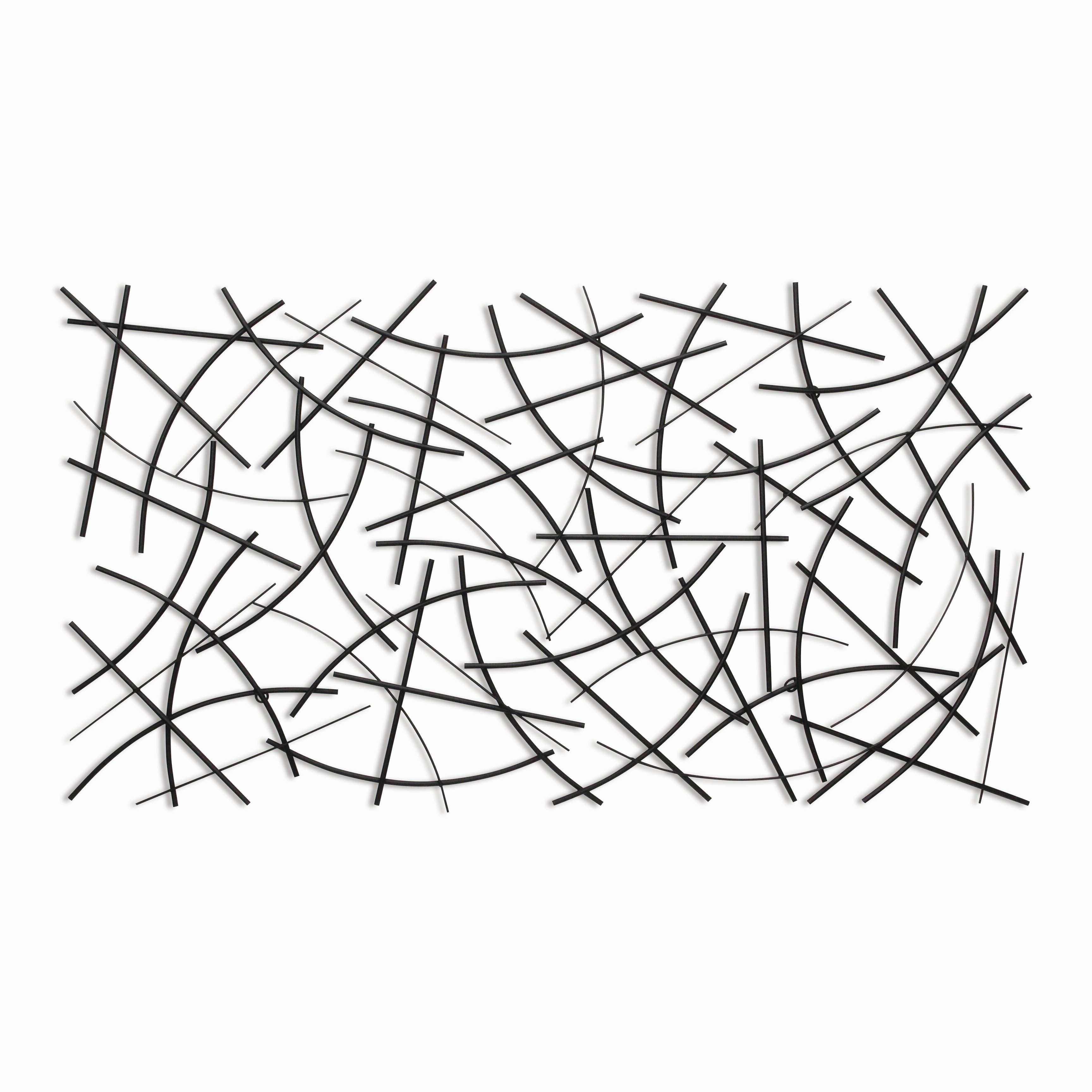 6088BK - Polaris Curved Wall Decor - Black 