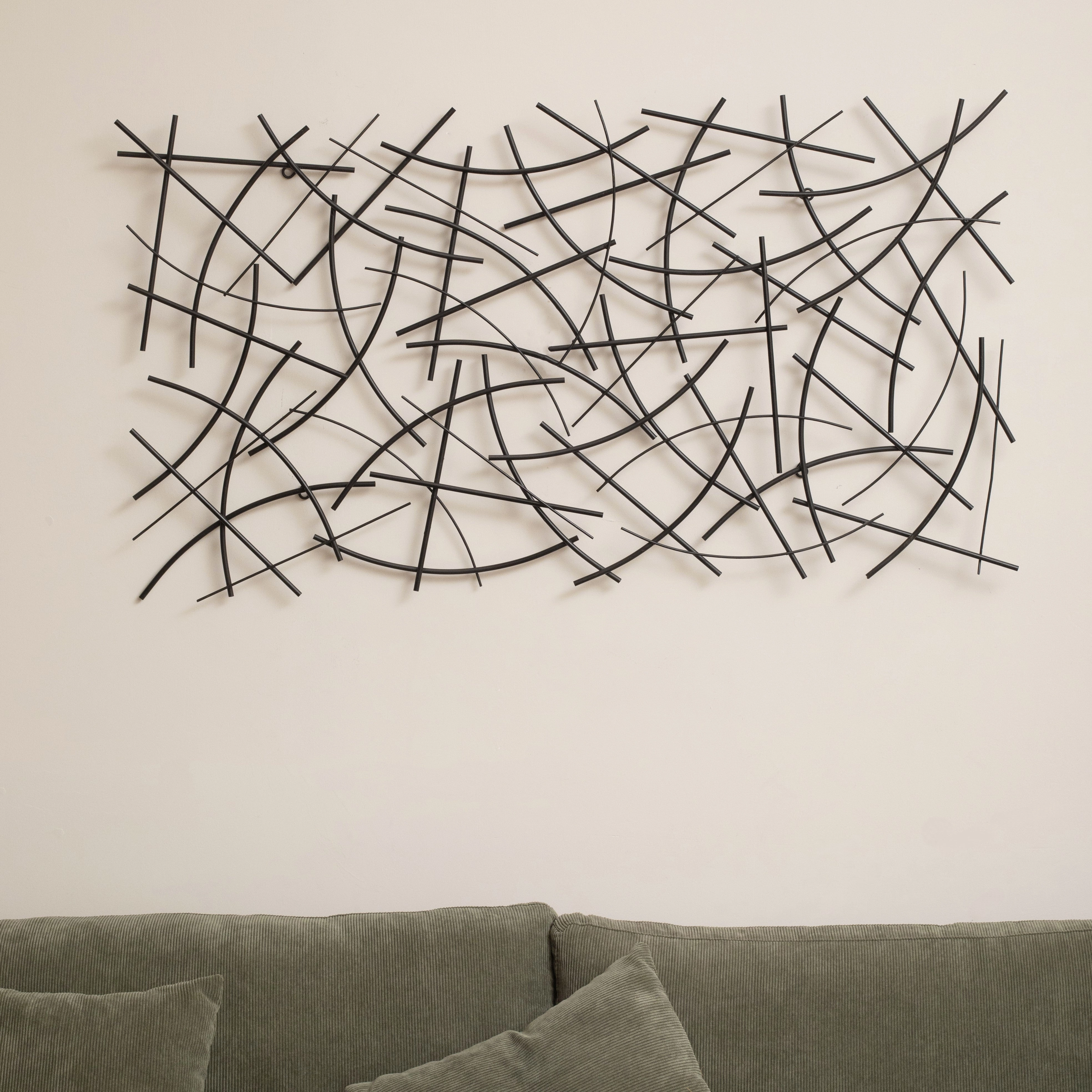 6088BK - Polaris Curved Wall Decor - Black