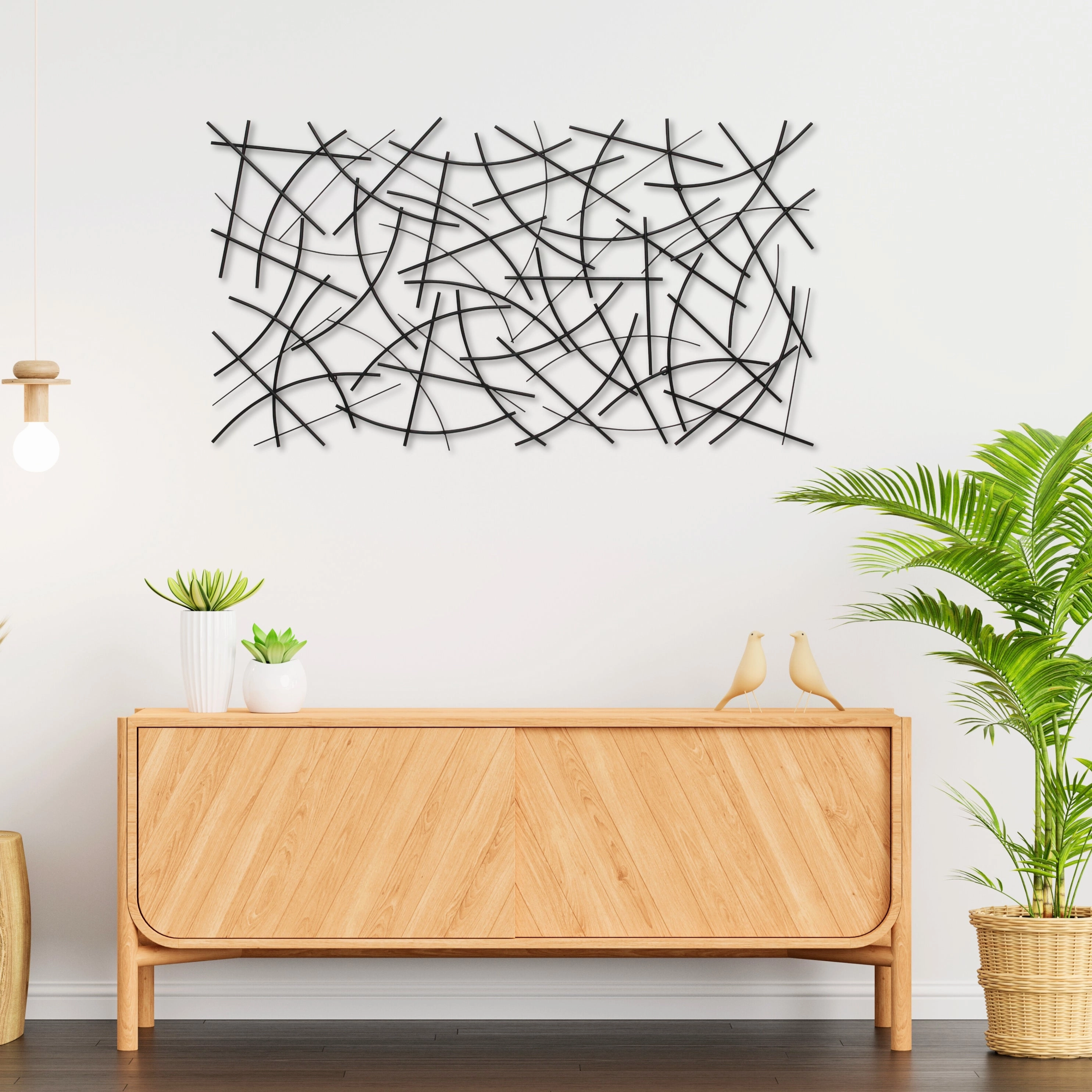 6088BK - Polaris Curved Wall Decor - Black