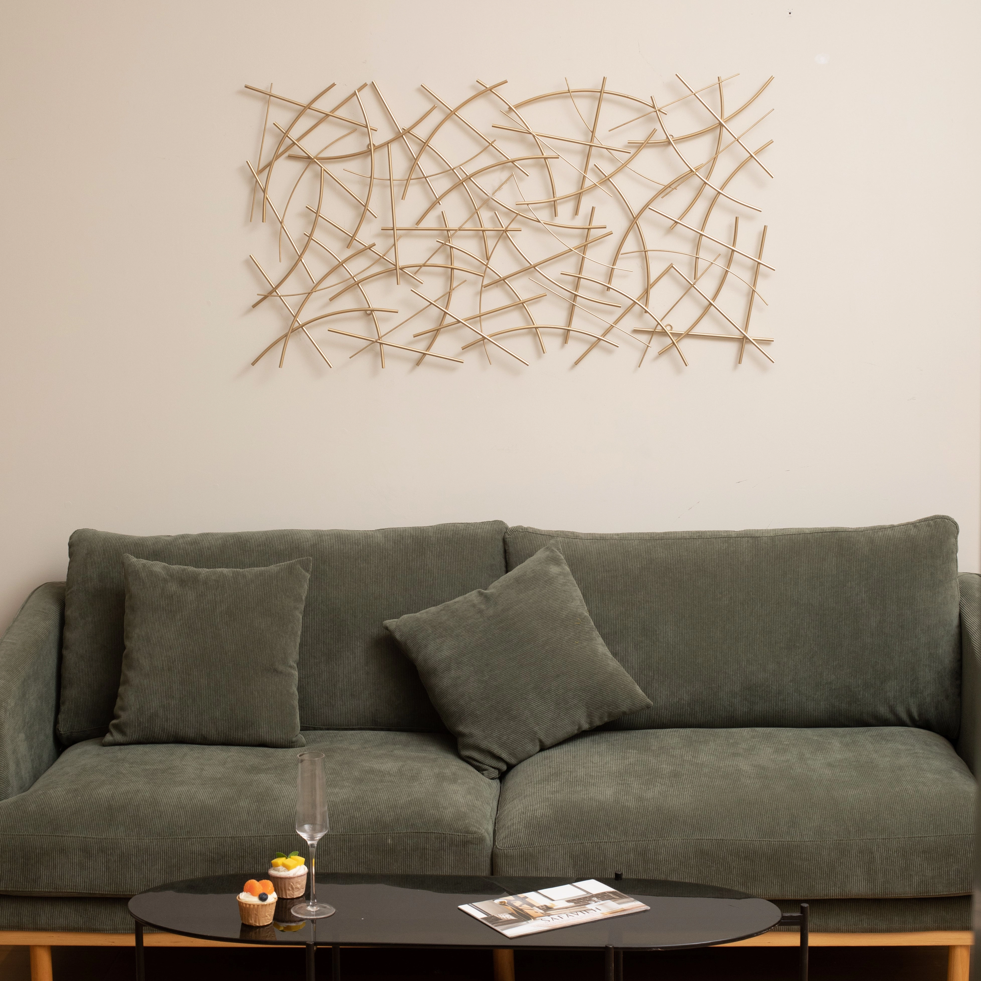 6088GD - Polaris Curved Wall Decor - Gold