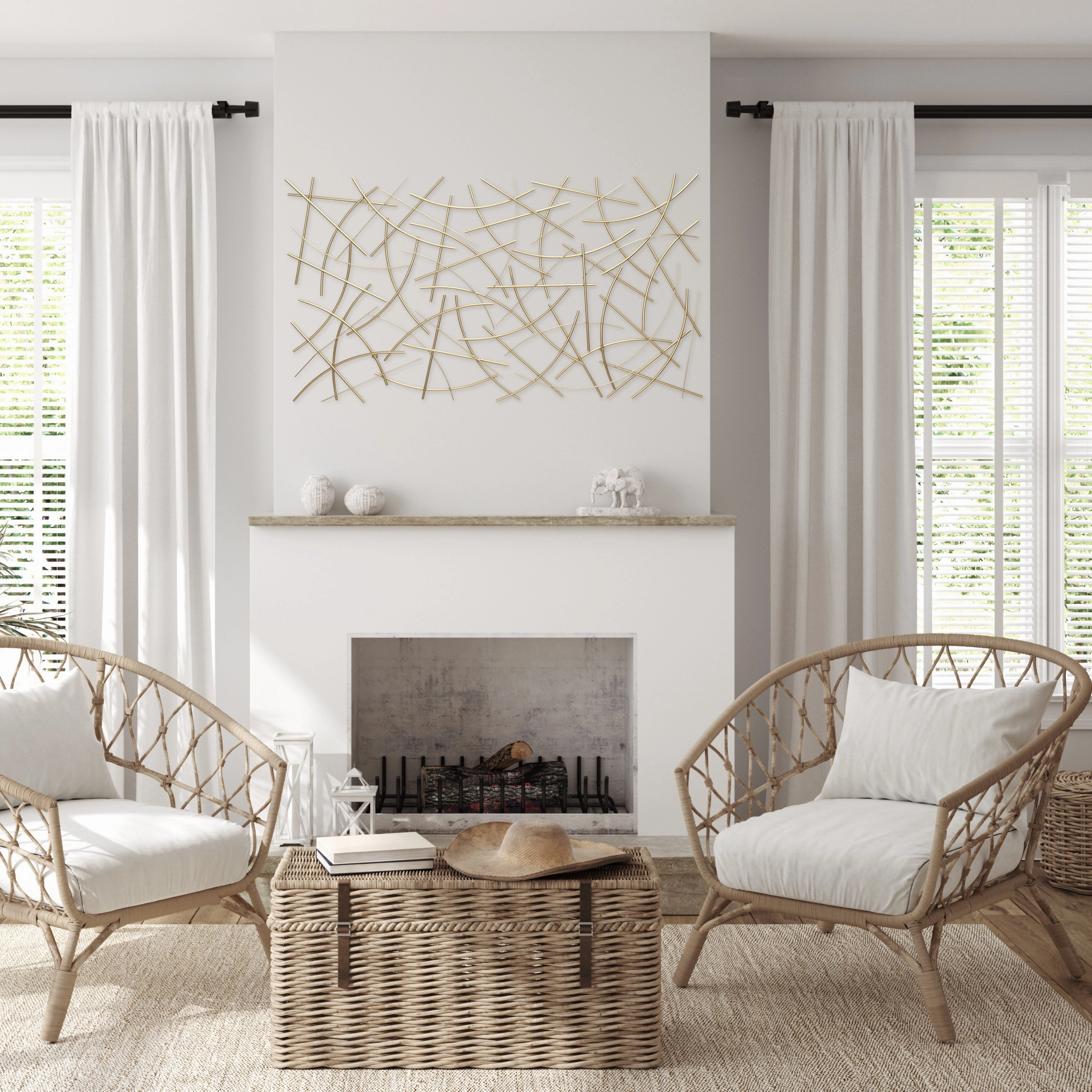 6088GD - Polaris Curved Wall Decor - Gold